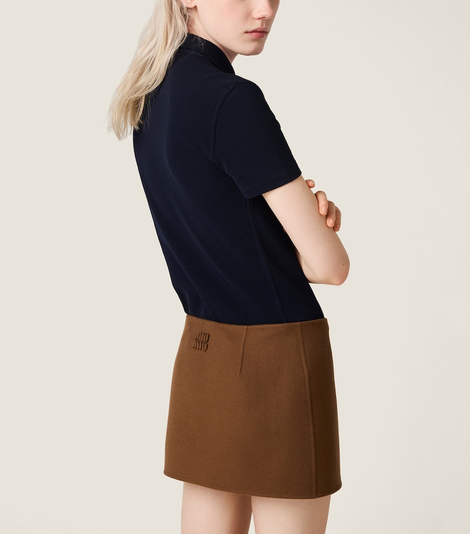Wool-Cashmere Wrap Mini Skirt F0046 Image 4