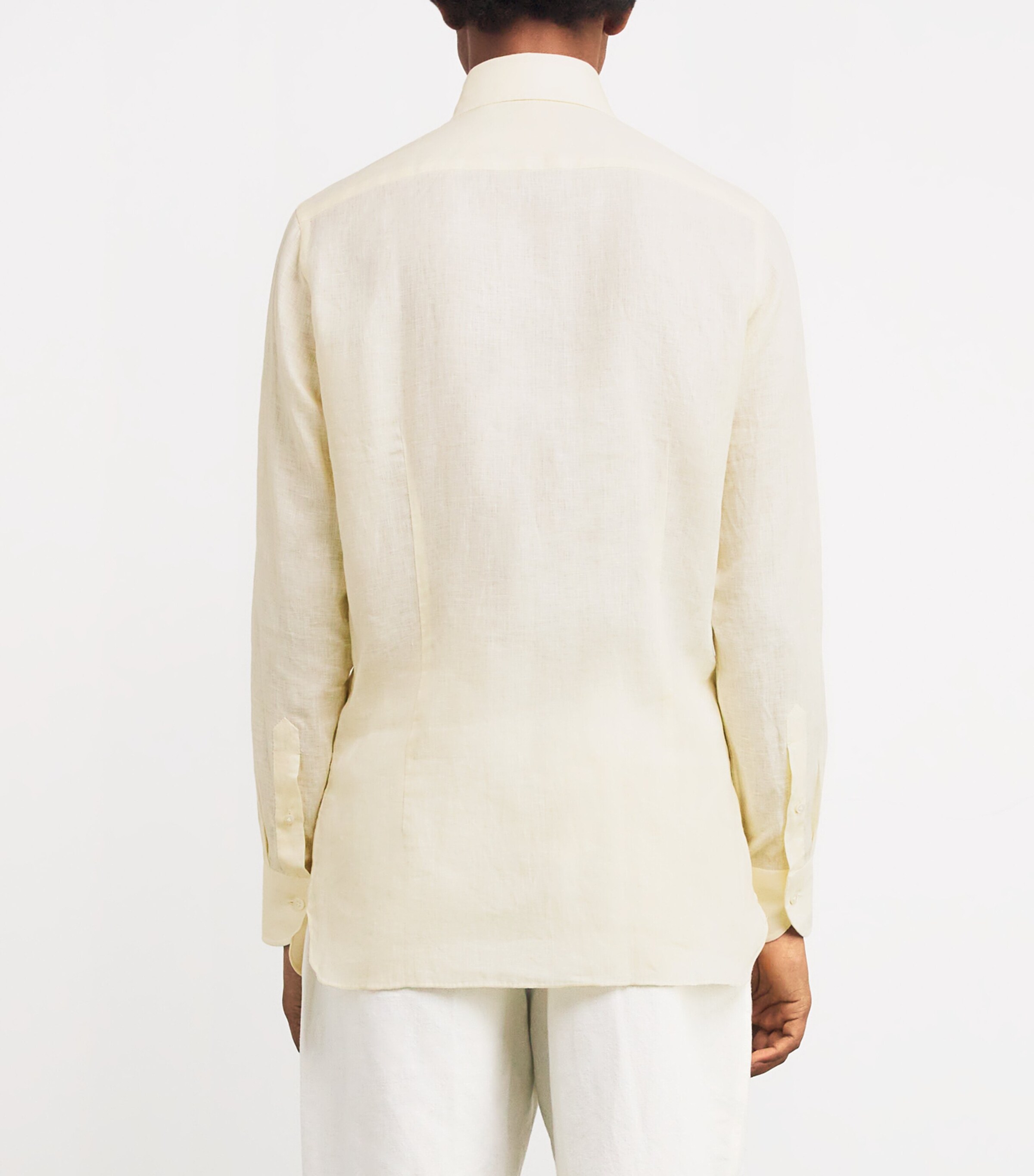 100HANDS Mens Linen Shirt Yellow Image 4