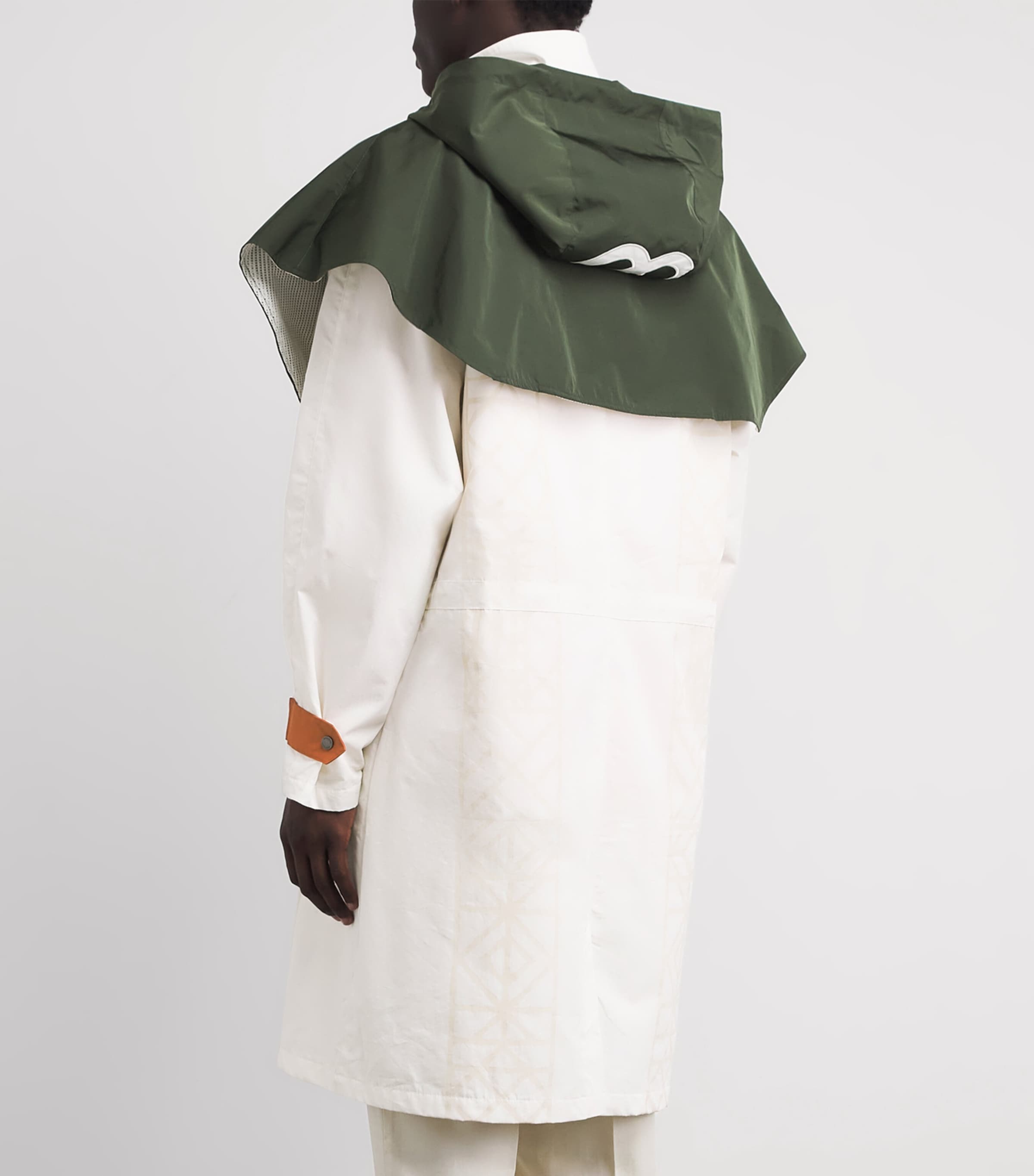 Malbon Mens Printed Grove Trench Coat Cream Image 5