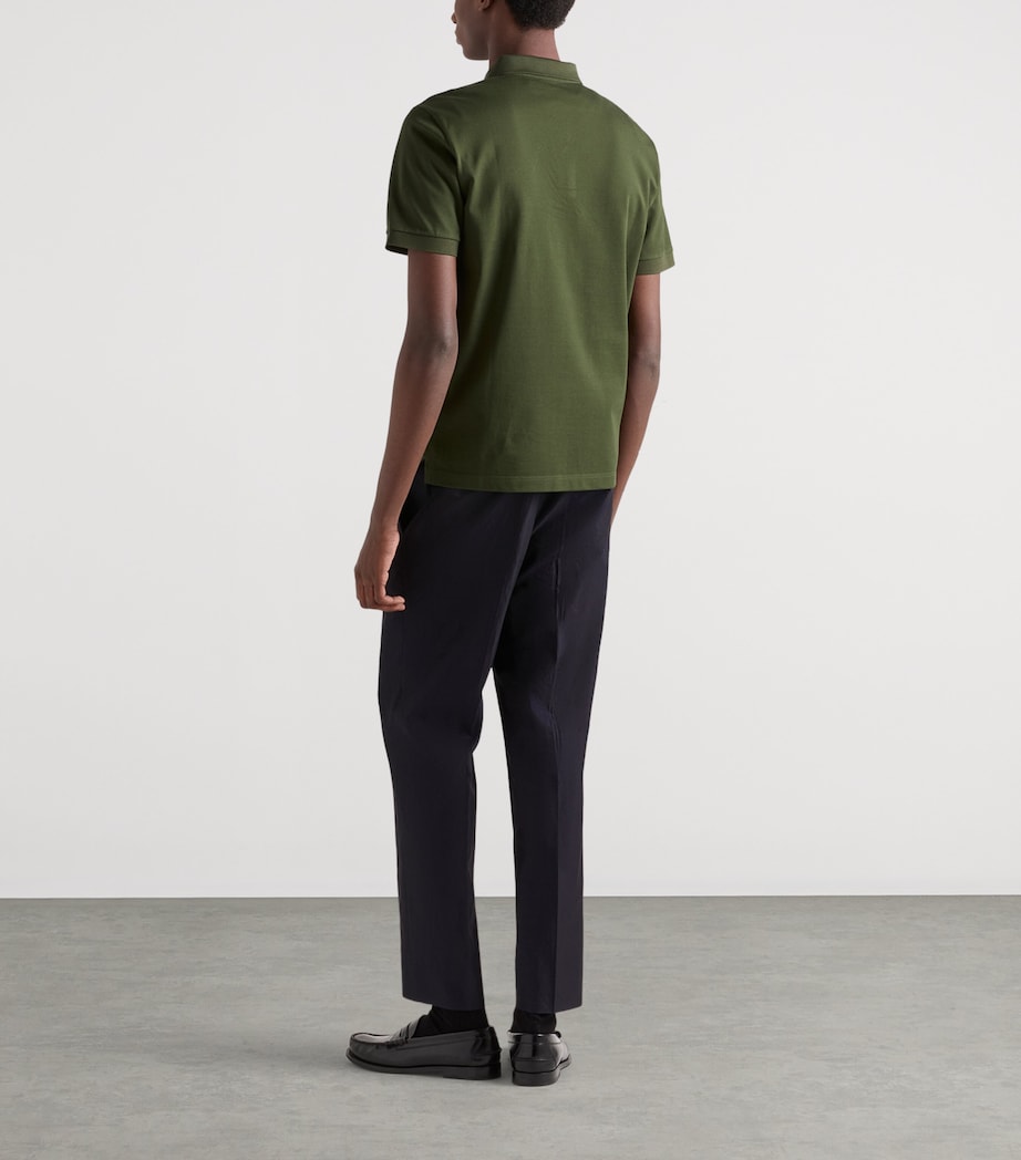 Prada Mens Cotton Piqué Polo Shirt Image 4