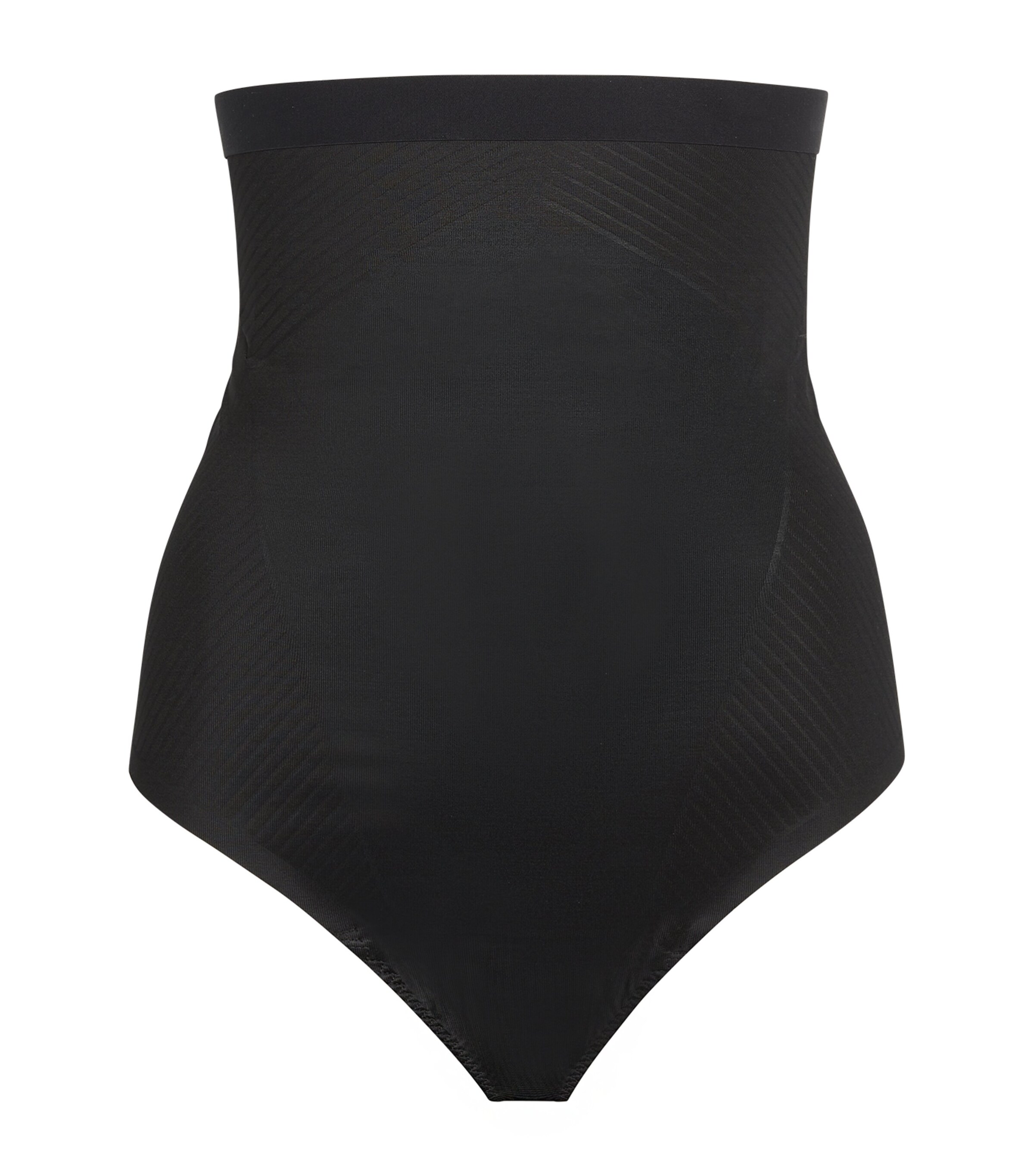 Spanx Invisible Shaping High-waisted Thong In Black
