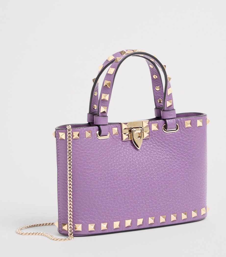 Valentino Garavani Mini Leather Rockstud Tote Bag Image 2