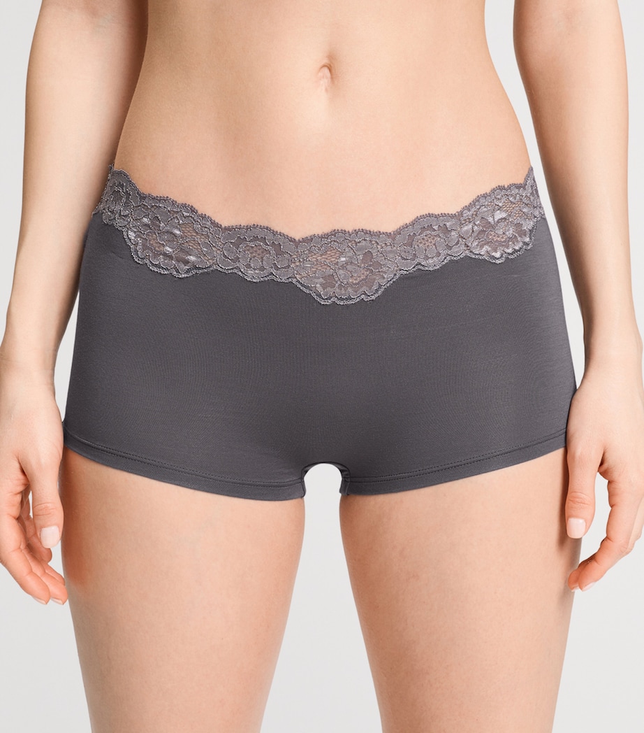 Hanro Womens Lace-Trim Shorts Briefs Boulevard Image 4