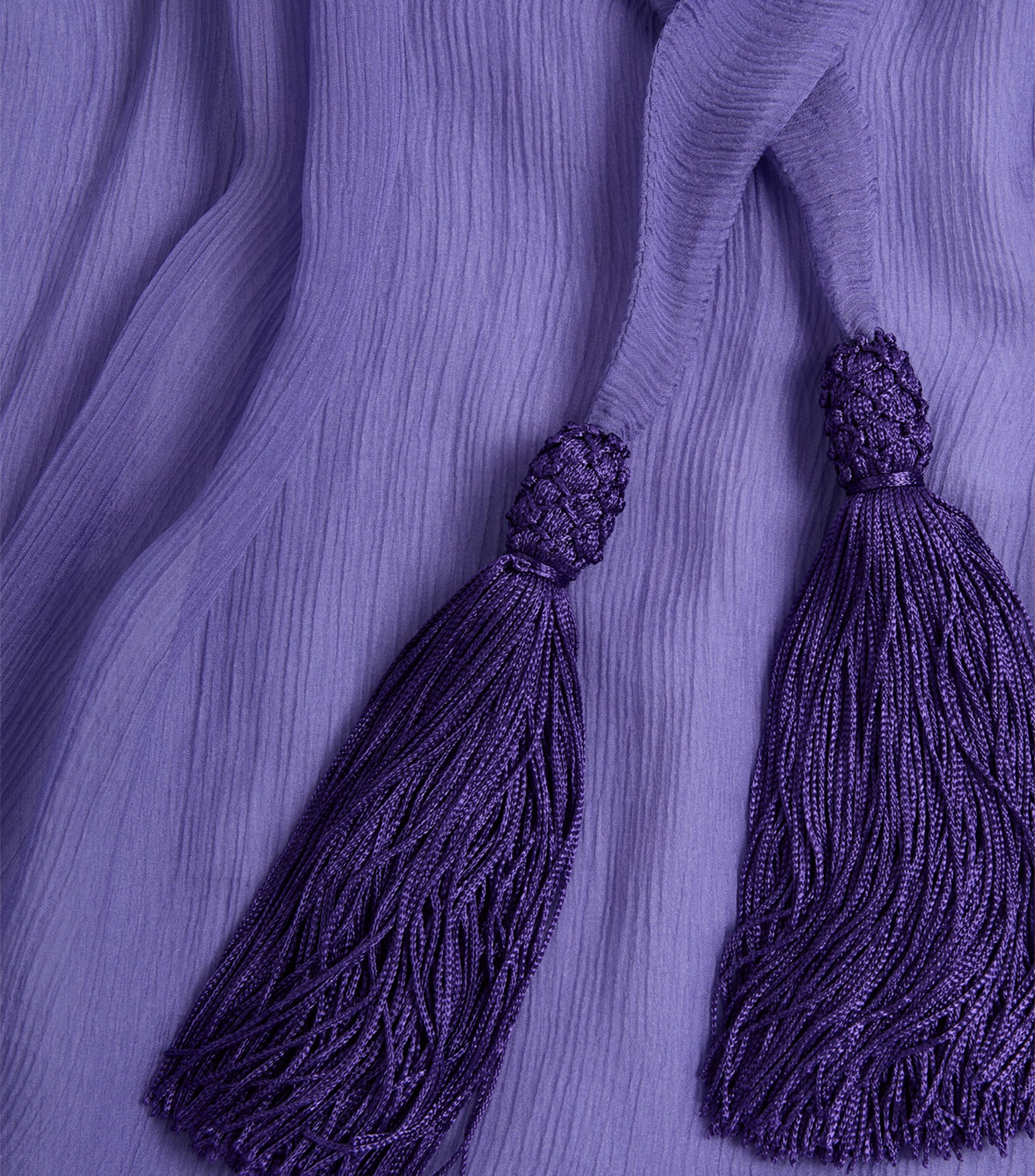 Silk Tie-Neck Shirt AE8 Image 8