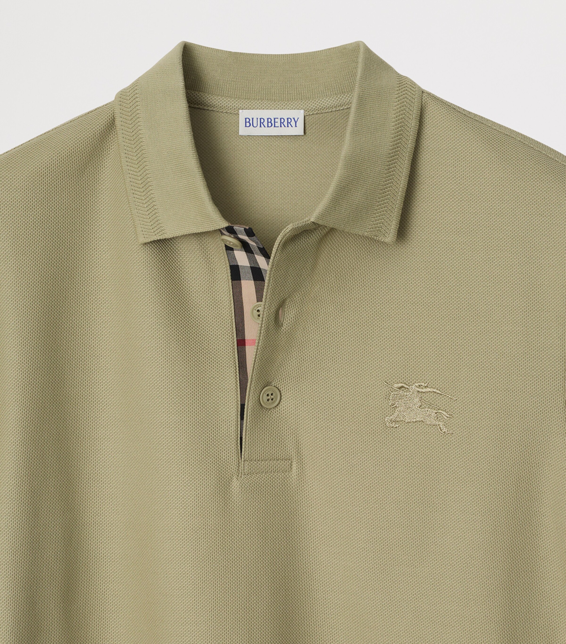 Cotton Piqué Slim Polo Shirt SKYLARK Image 5