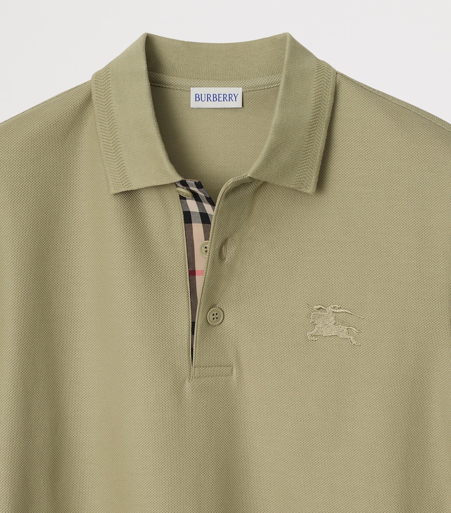 Cotton Piqué Slim Polo Shirt SKYLARK Image 5