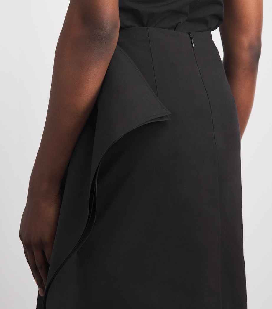 Voranida Womens Silk Lilac Midi Skirt Black Image 3