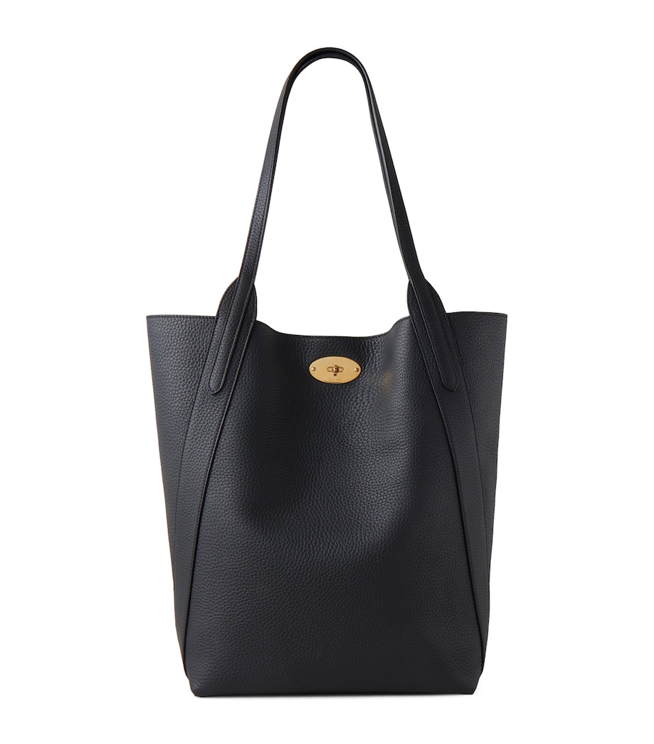 Leather North South Bayswater Tote Bag BLACK Image 1