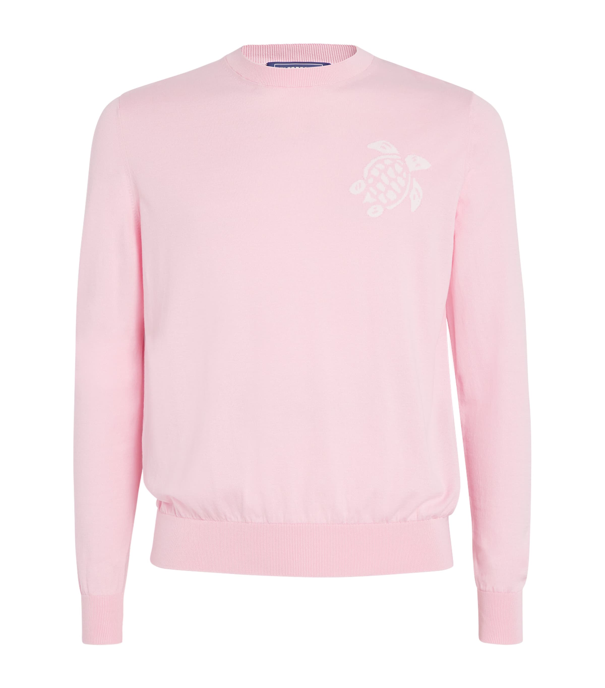 Vilebrequin Cotton Turtle Jacquard Sweater In Pink