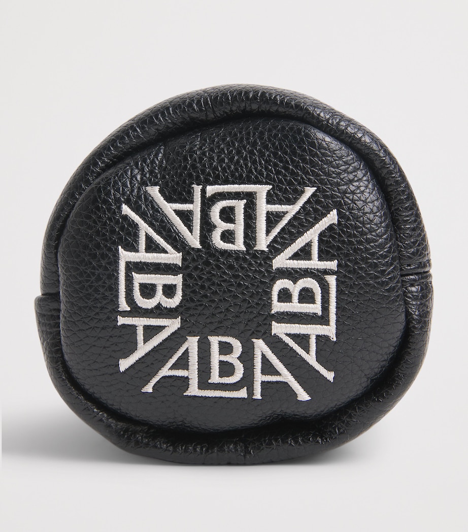 Alba Mens Leather Barrel Fairway Headcover Black Image 3