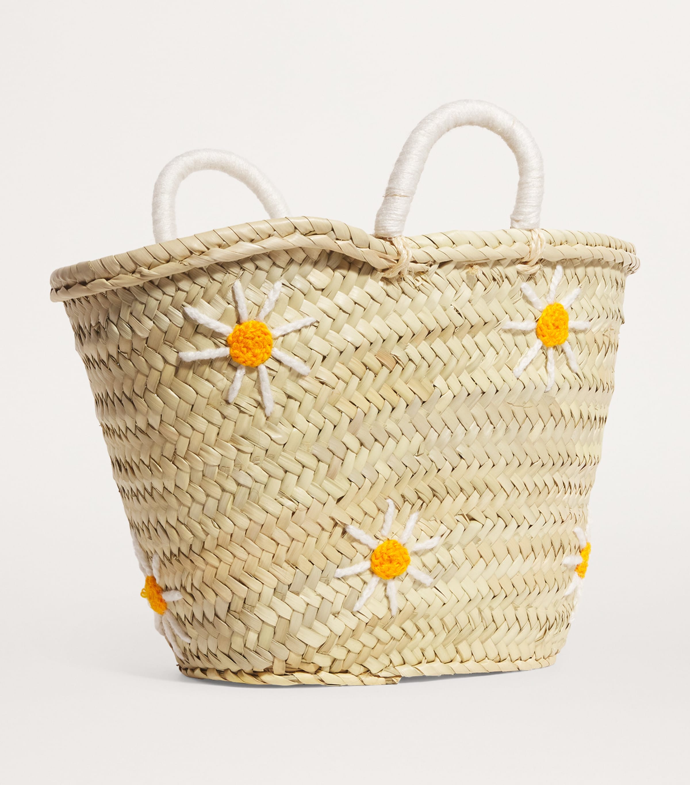 BONITA Medium Daisy Basket Bag White/yellow Image 2
