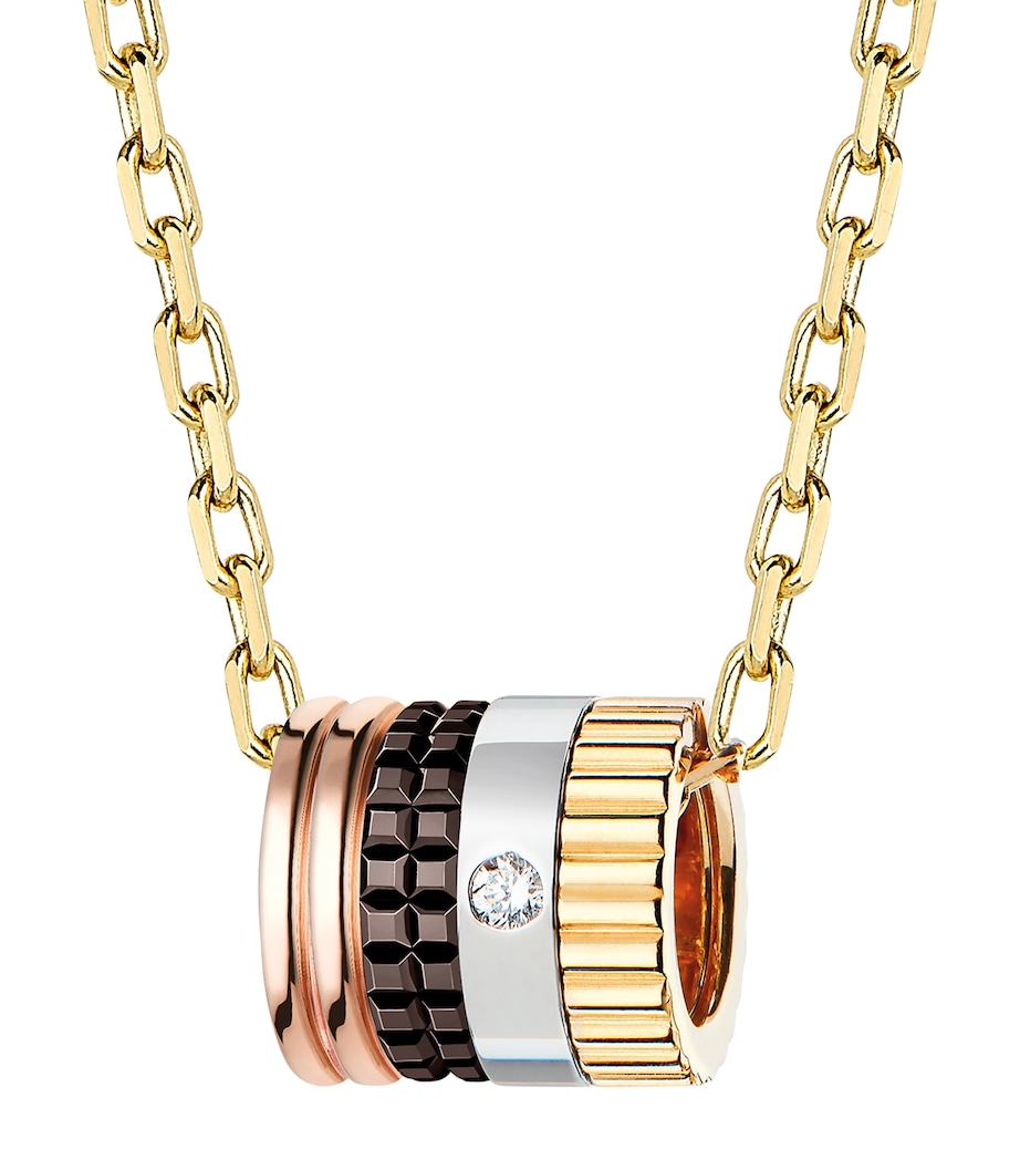 Mini Mixed Gold and Diamond Quatre Classique Ring-Pendant MULTI Image 3