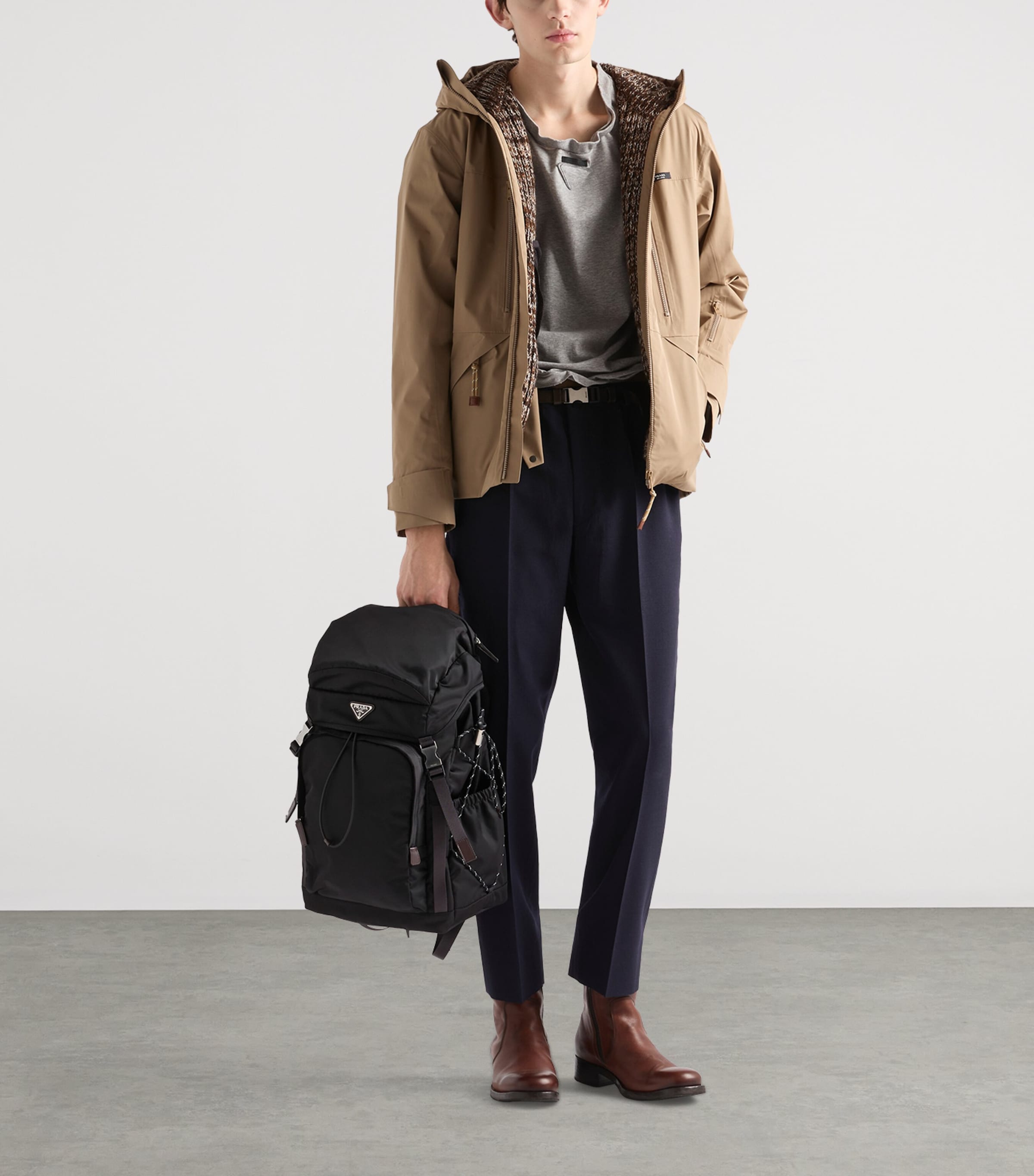 Prada Re-Nylon and Leather Backpack Image 2