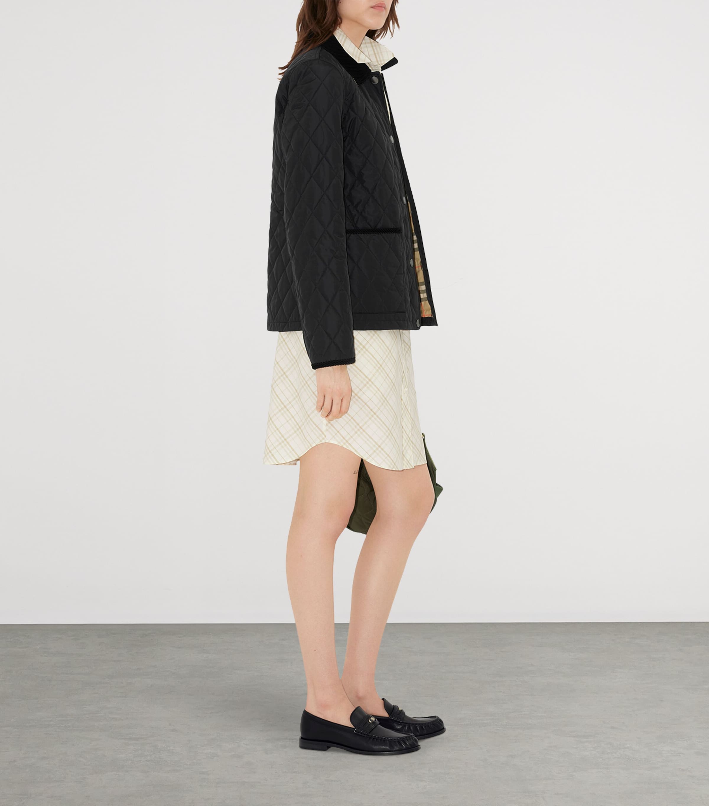 Quilted Field Jacket BLACK/SAND IP CHECK Image 3