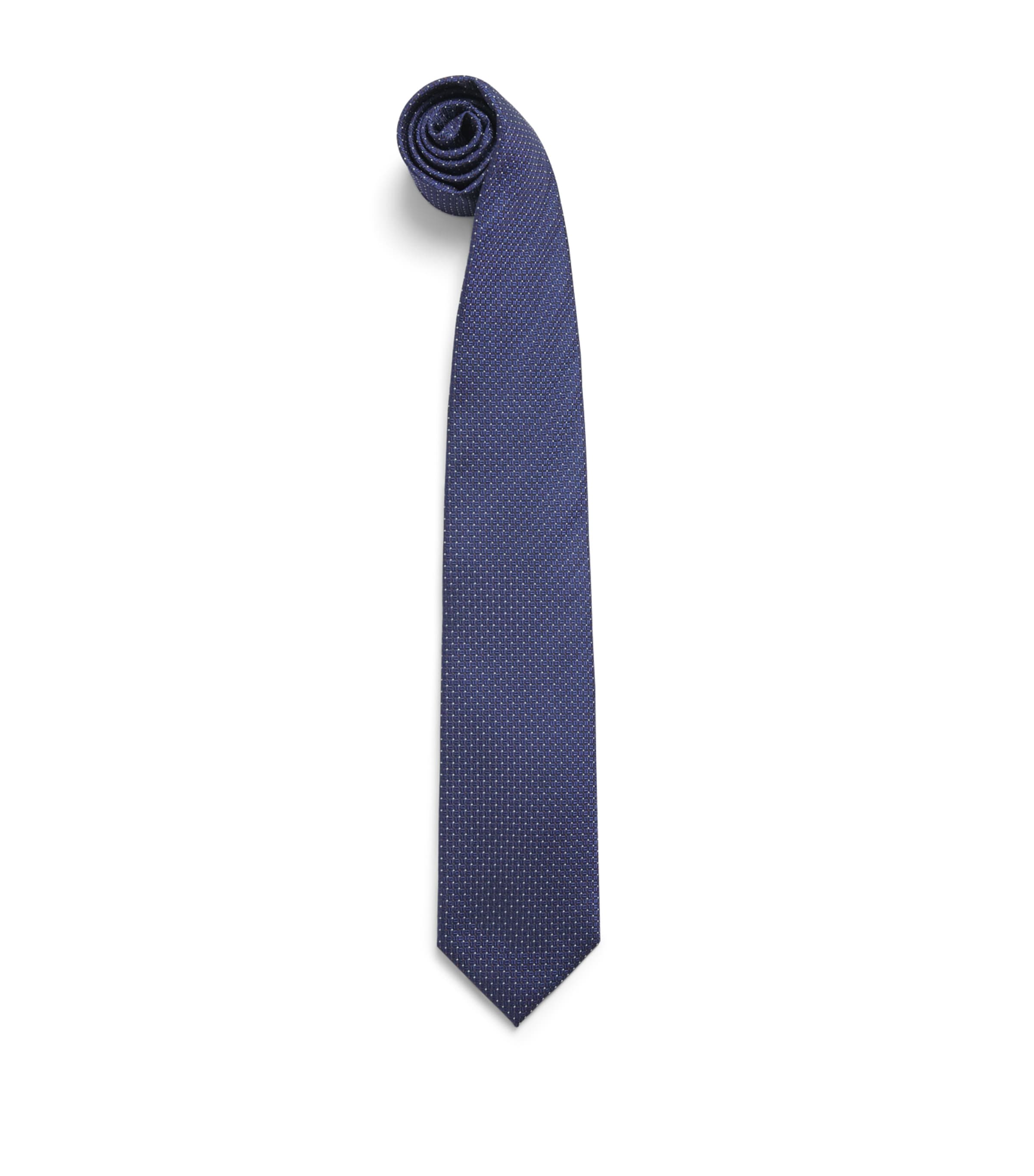 Corneliani Silk Jacquard Tie Navy Blue Image 1