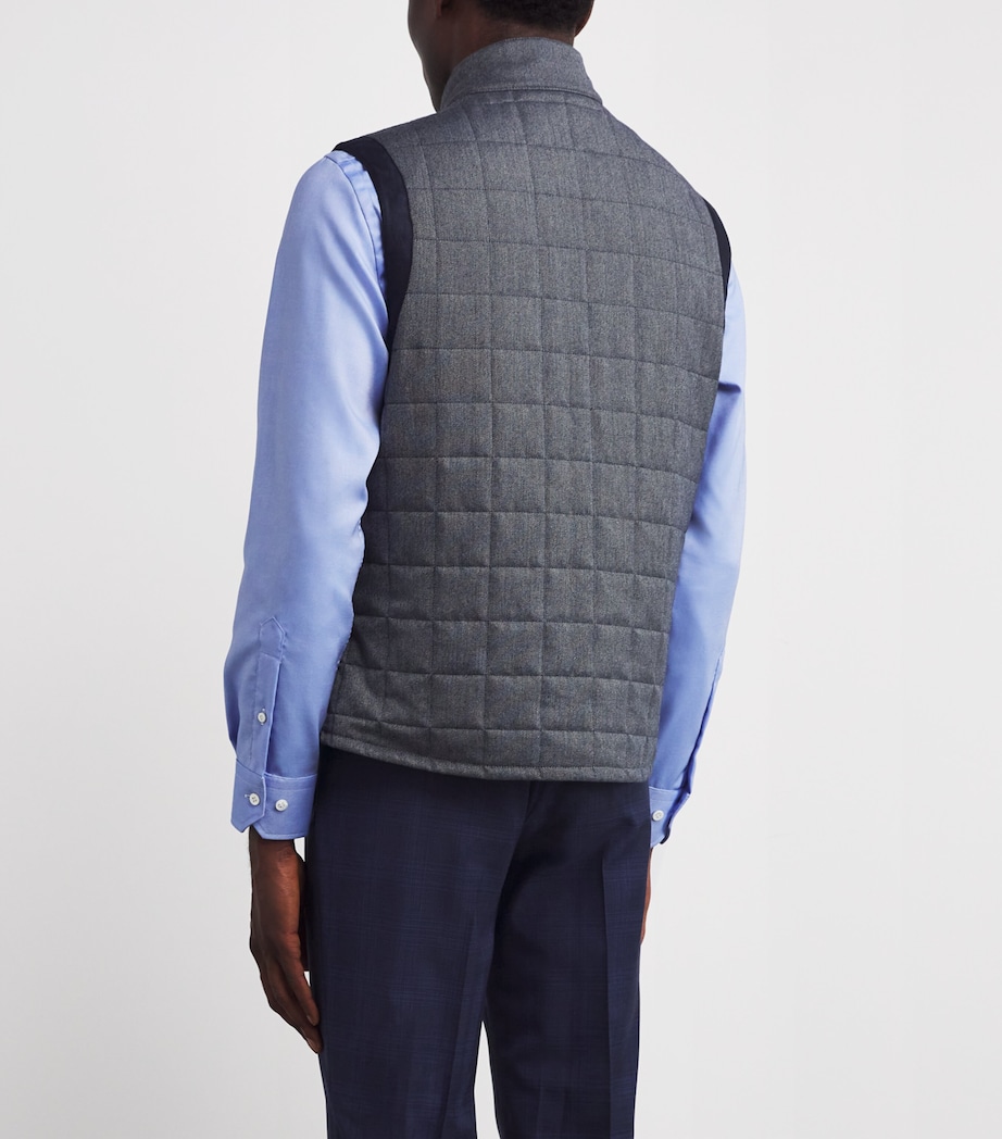 Quilted Reversible Gilet 12 BLUE Image 4