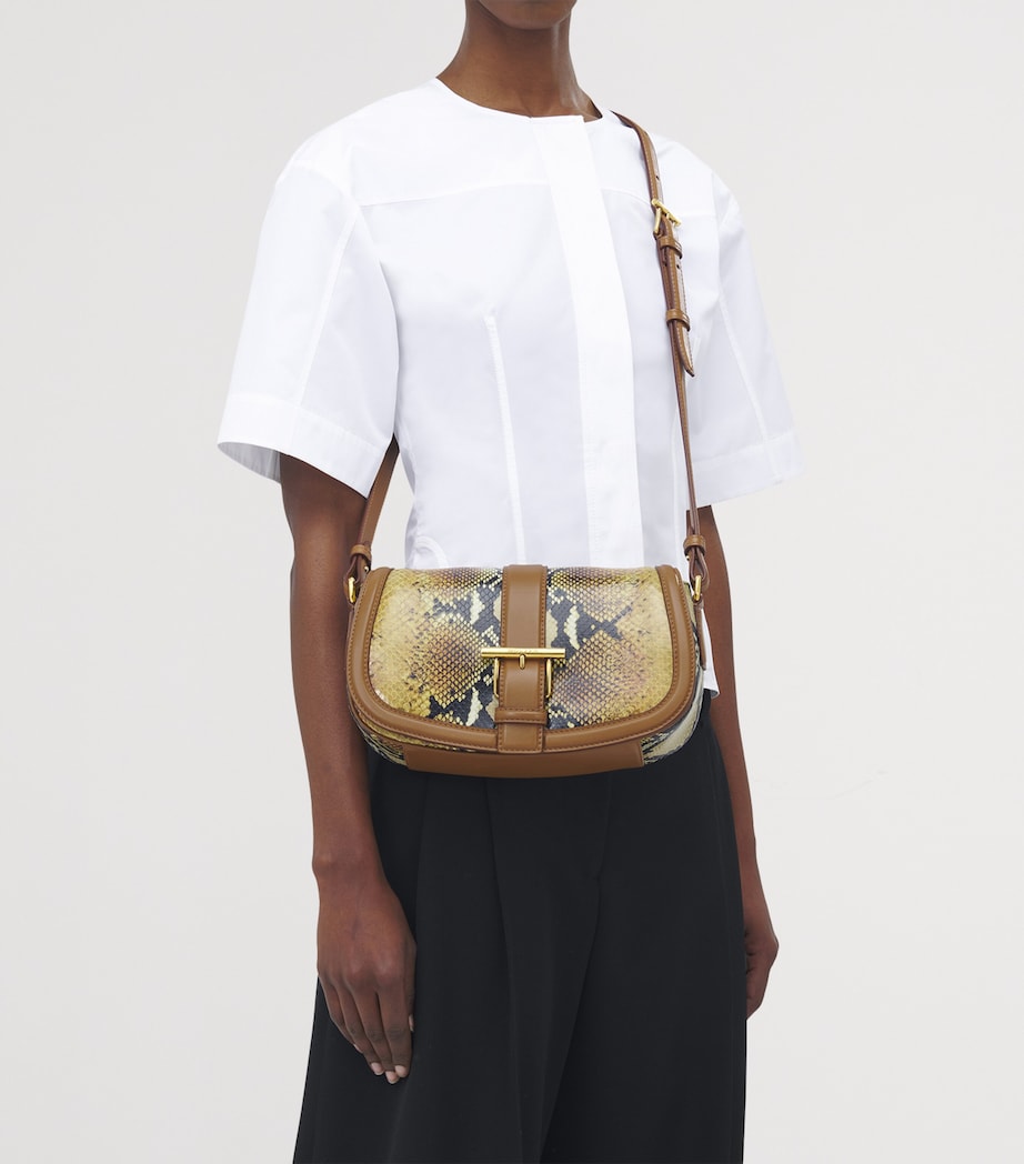 Leather T-Bar Satchel 8490 Image 5