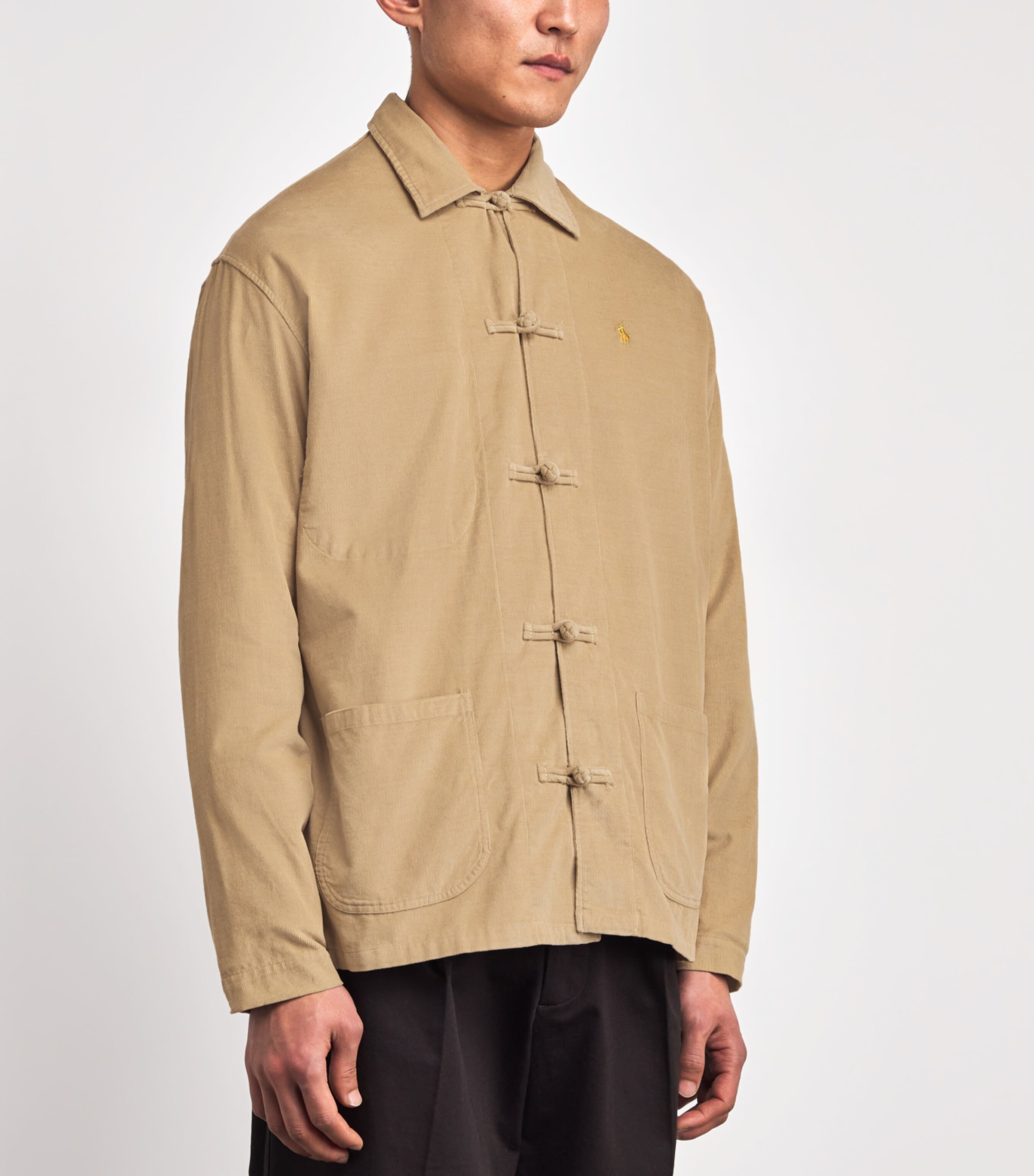 Polo Ralph Lauren Mens Cotton Corduroy Lunar New Year Overshirt Khaki Image 3