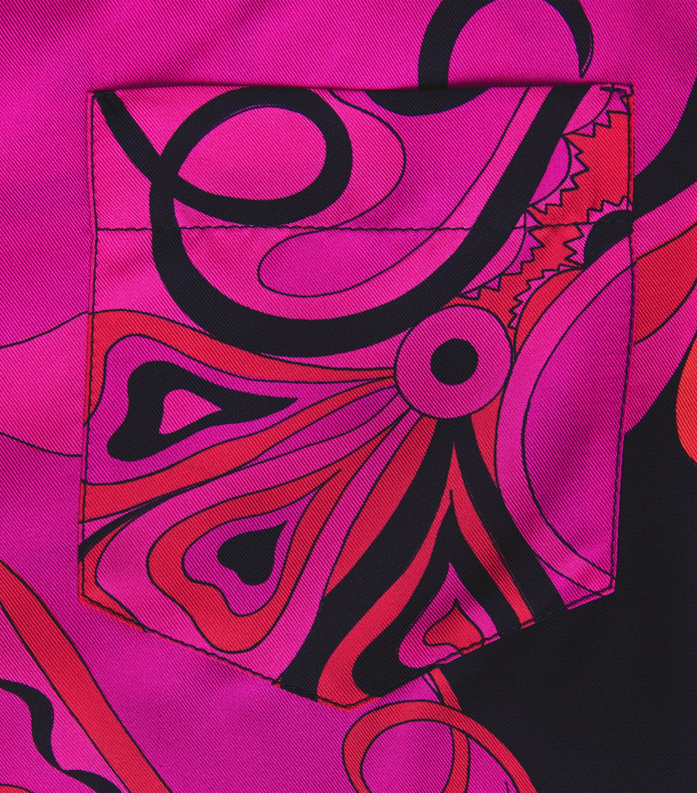 PUCCI Womens Silk Oversized Orchidee Shirt Fuchsia Image 2