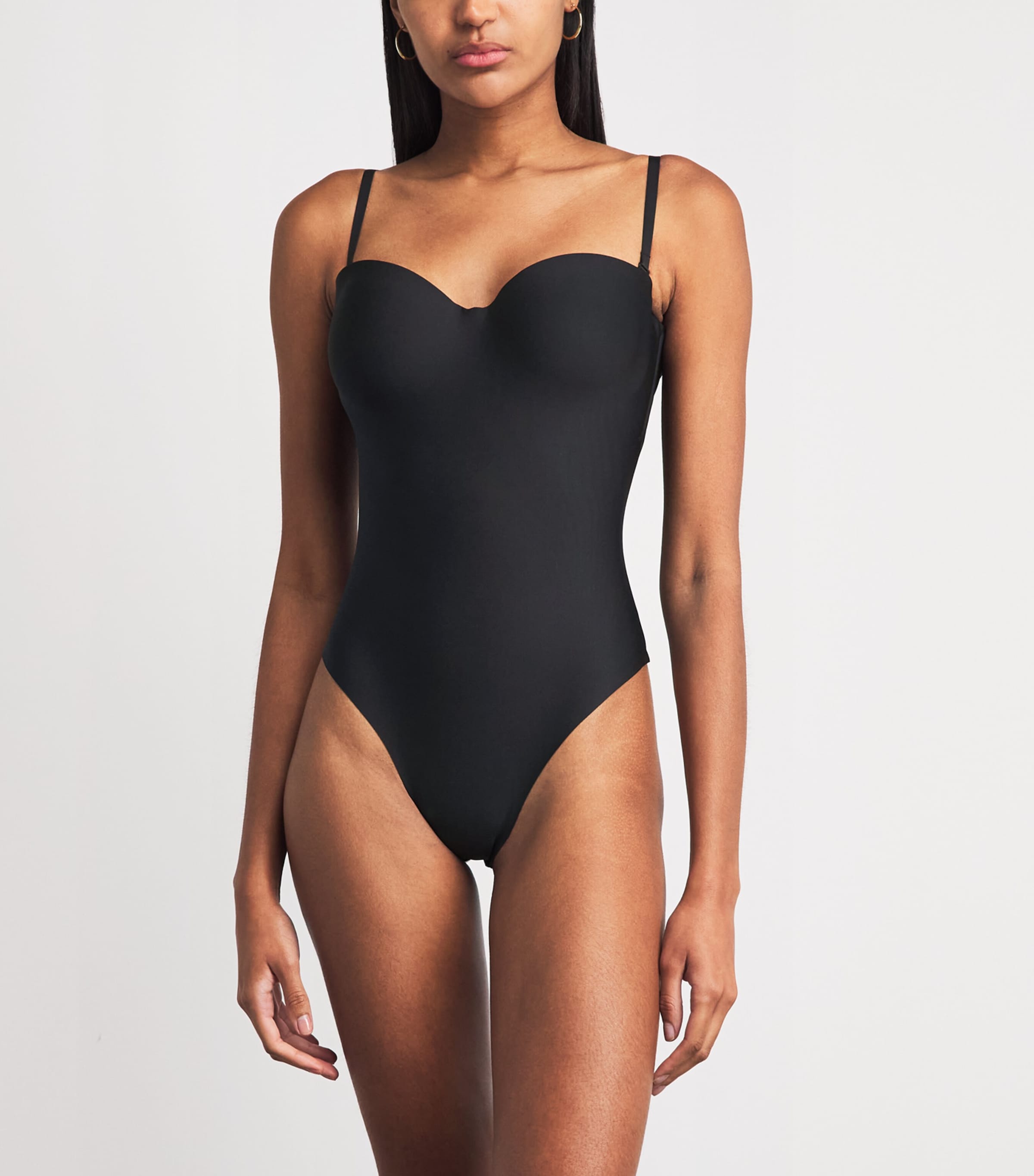 Skims Womens Moulded Underwire Bodysuit Onyx Image 2