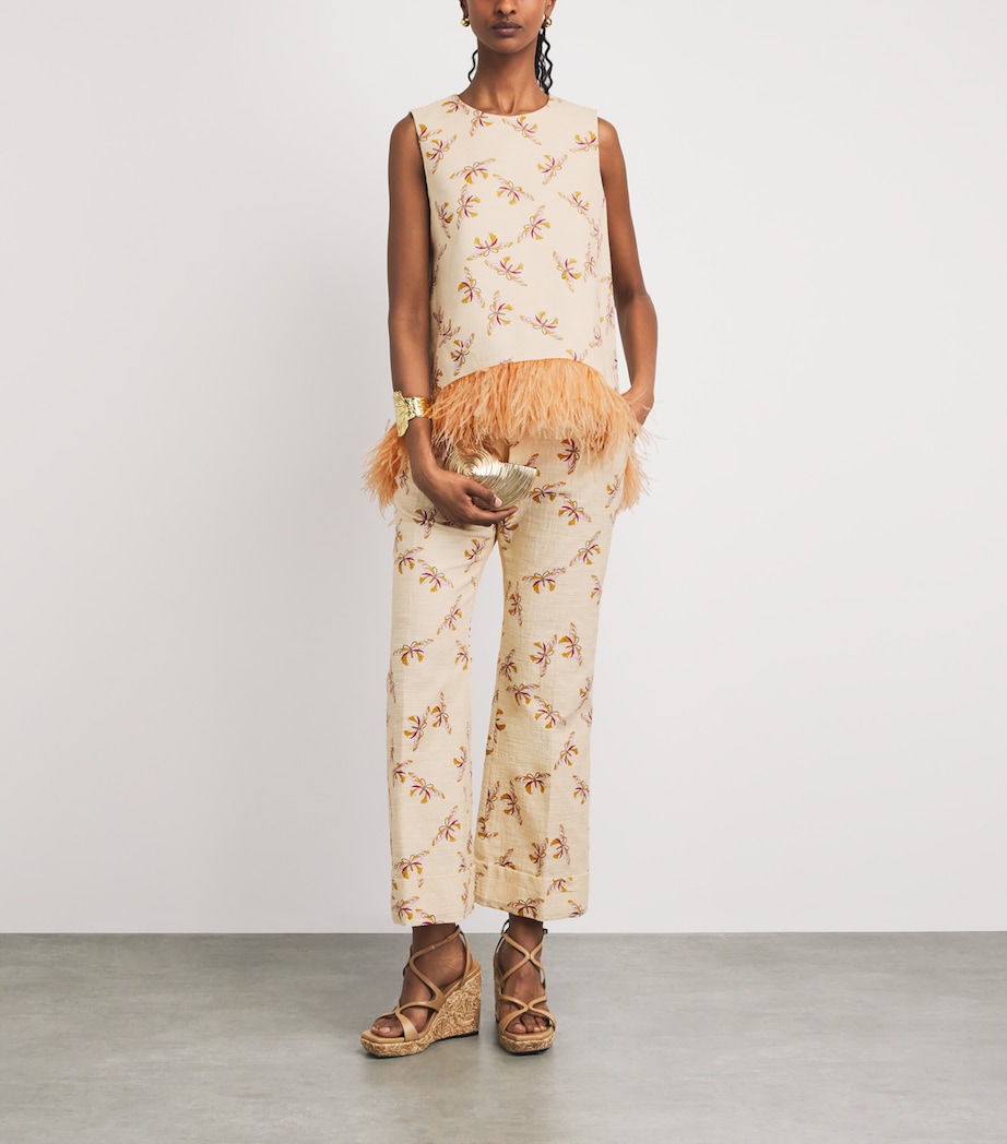 La Doublej Womens Farfalla Print La Scala Top Farfalla Image 2