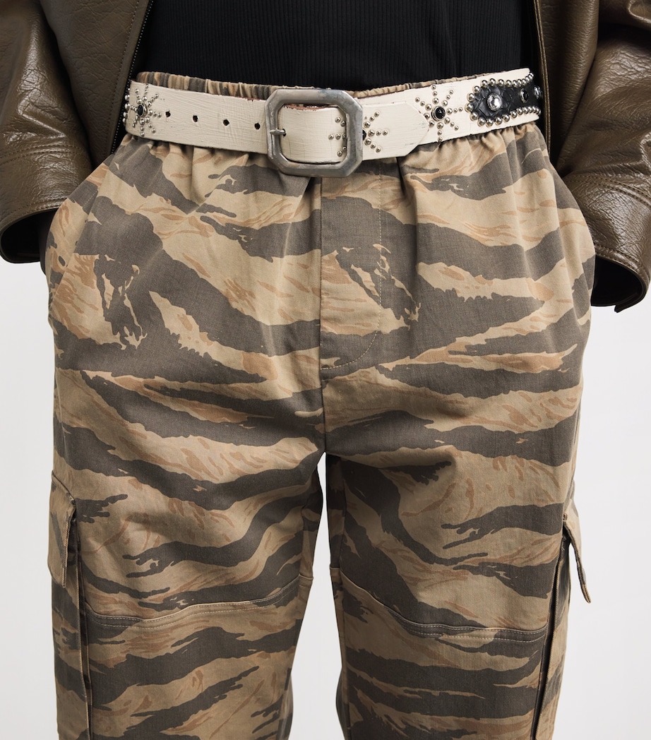 Stretch-Cotton Cargo Trousers CAMO Image 6
