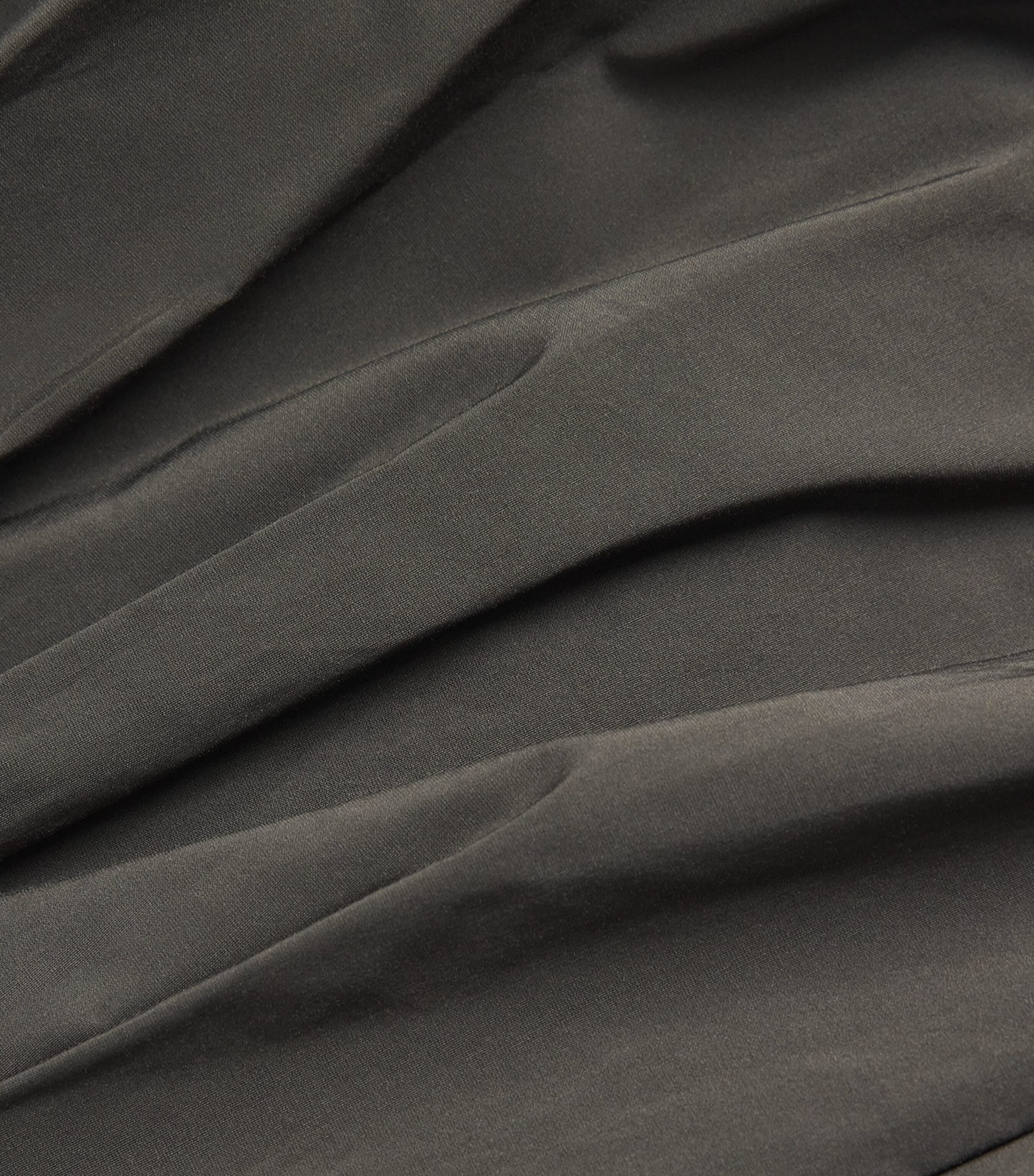 Cotton-Blend Pleated Midi Skirt GREEN Image 5