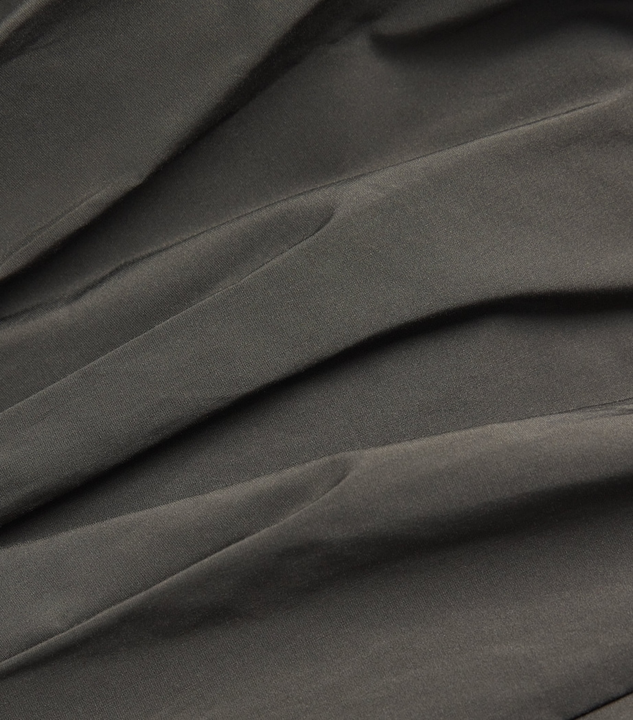 Cotton-Blend Pleated Midi Skirt GREEN Image 5