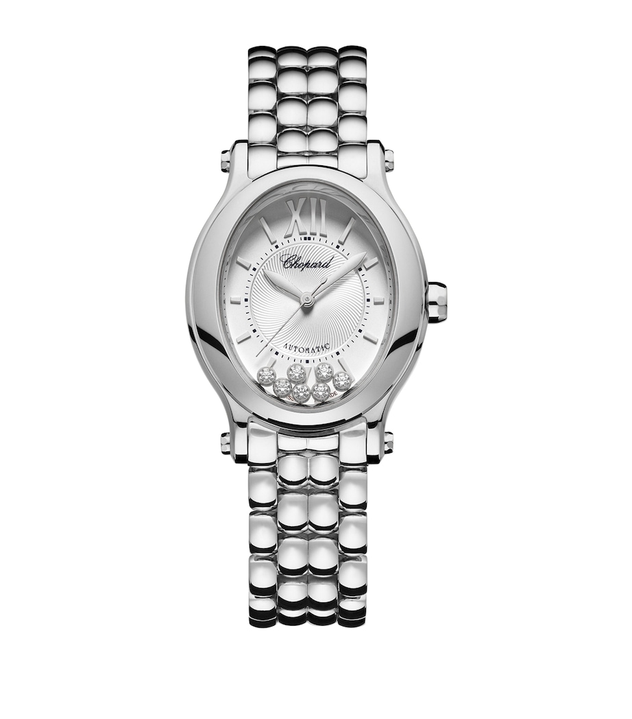 Stainless Steel and Diamond Happy Sport Oval Watch 29mm STAINLESS STEEL Image 1