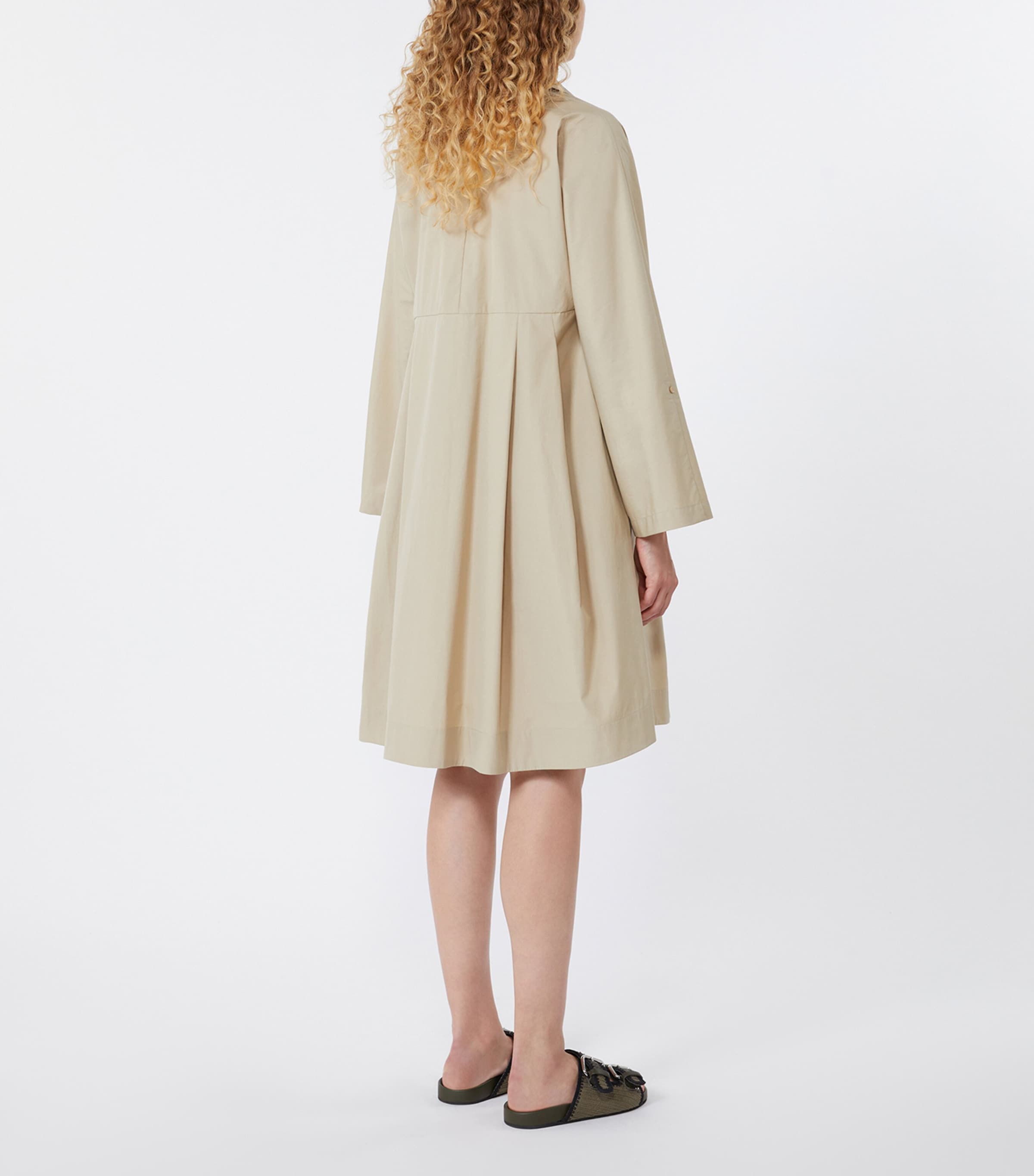 Weekend Max Mara Womens Cotton Mini Shirt Dress Sand Image 4