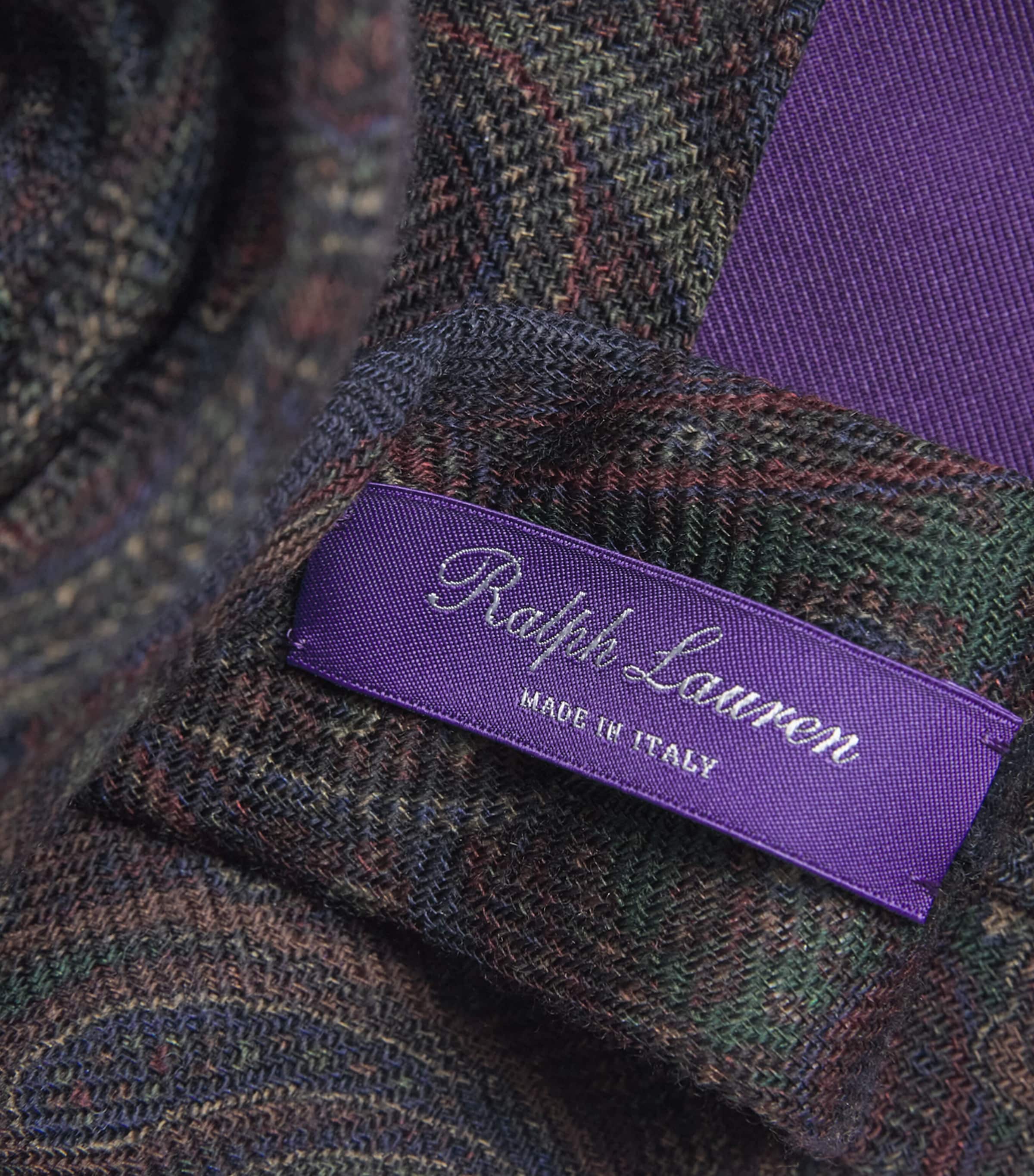 Ralph Lauren Purple Label Silk Paisley Print Tie Navy Multi Image 3