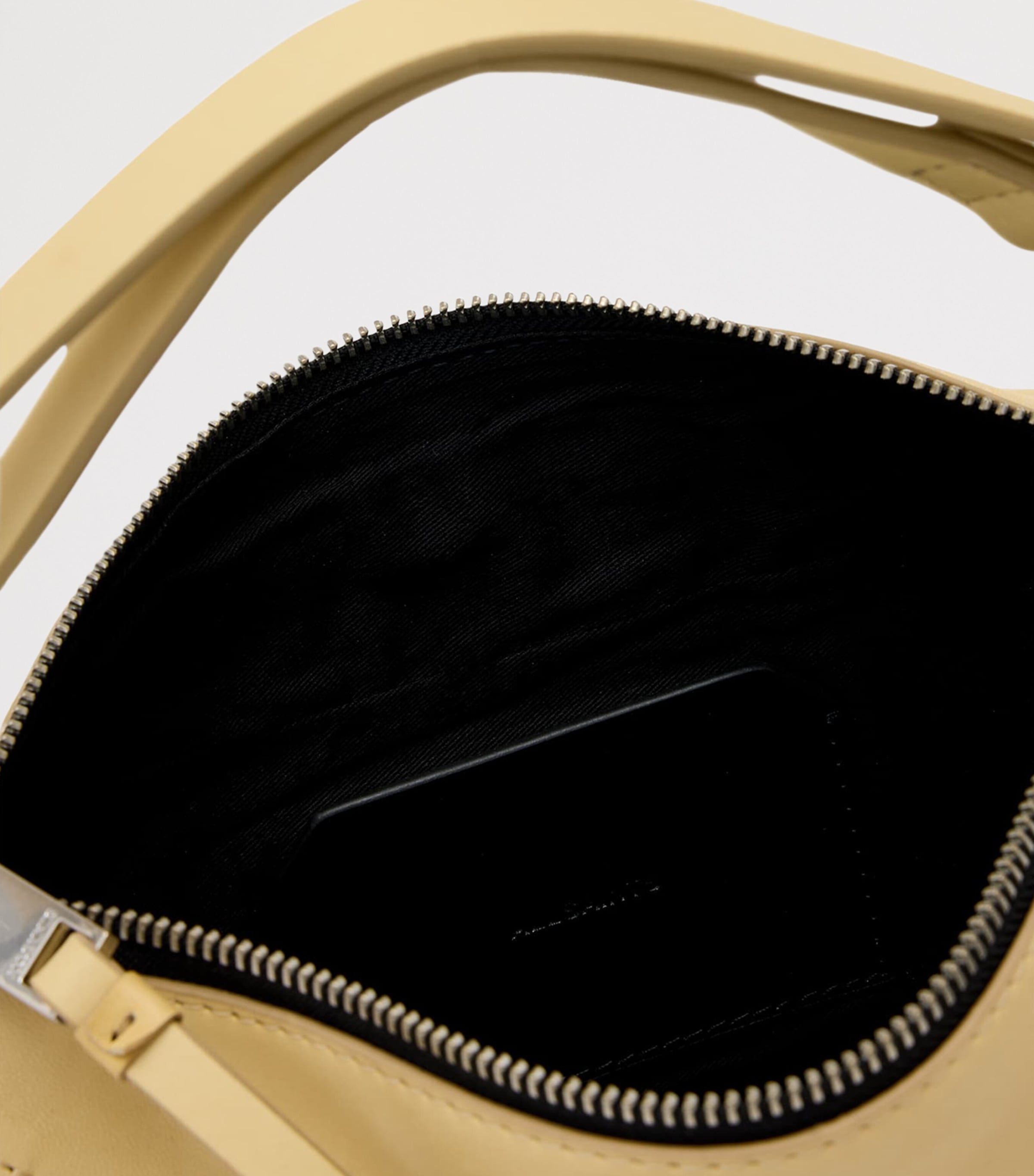 AllSaints Micro  Leather Luna Shoulder Bag Mellow Yellow Image 3