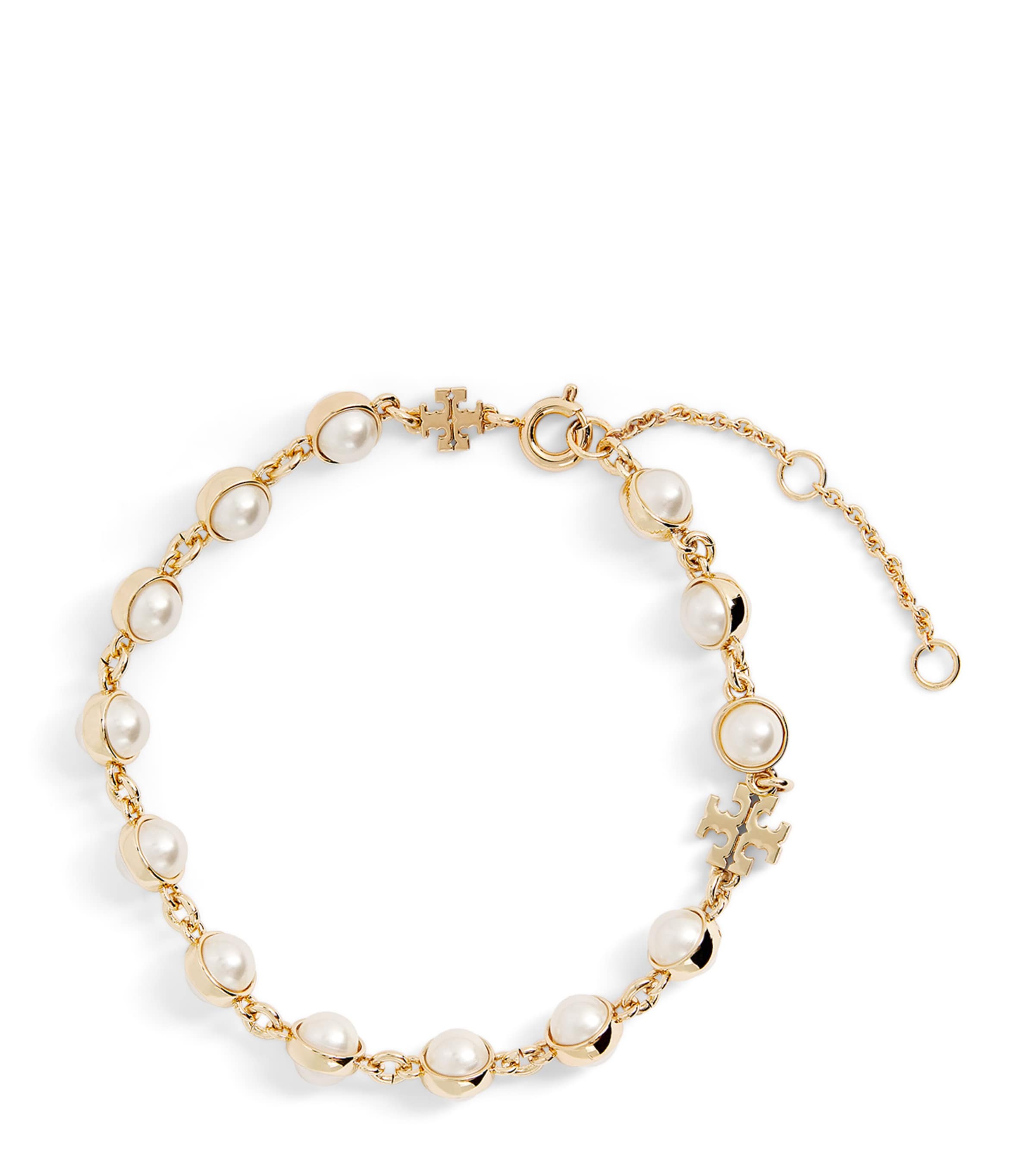 Pearl Chain Bracelet LIGHT BRASS / IVORY Image 1