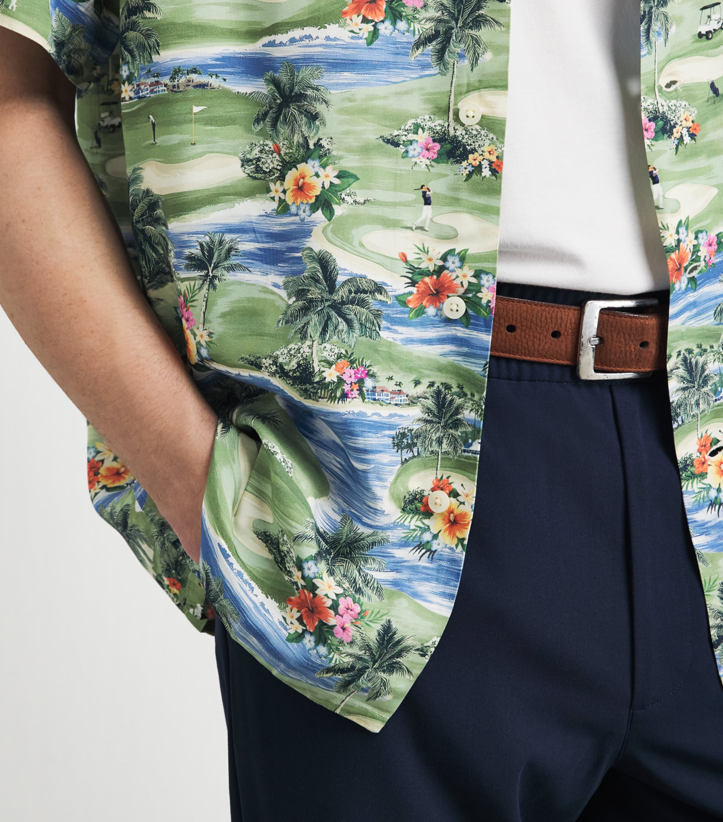 RLX Ralph Lauren Mens Golf Print Shirt A Day On The Course Image 3