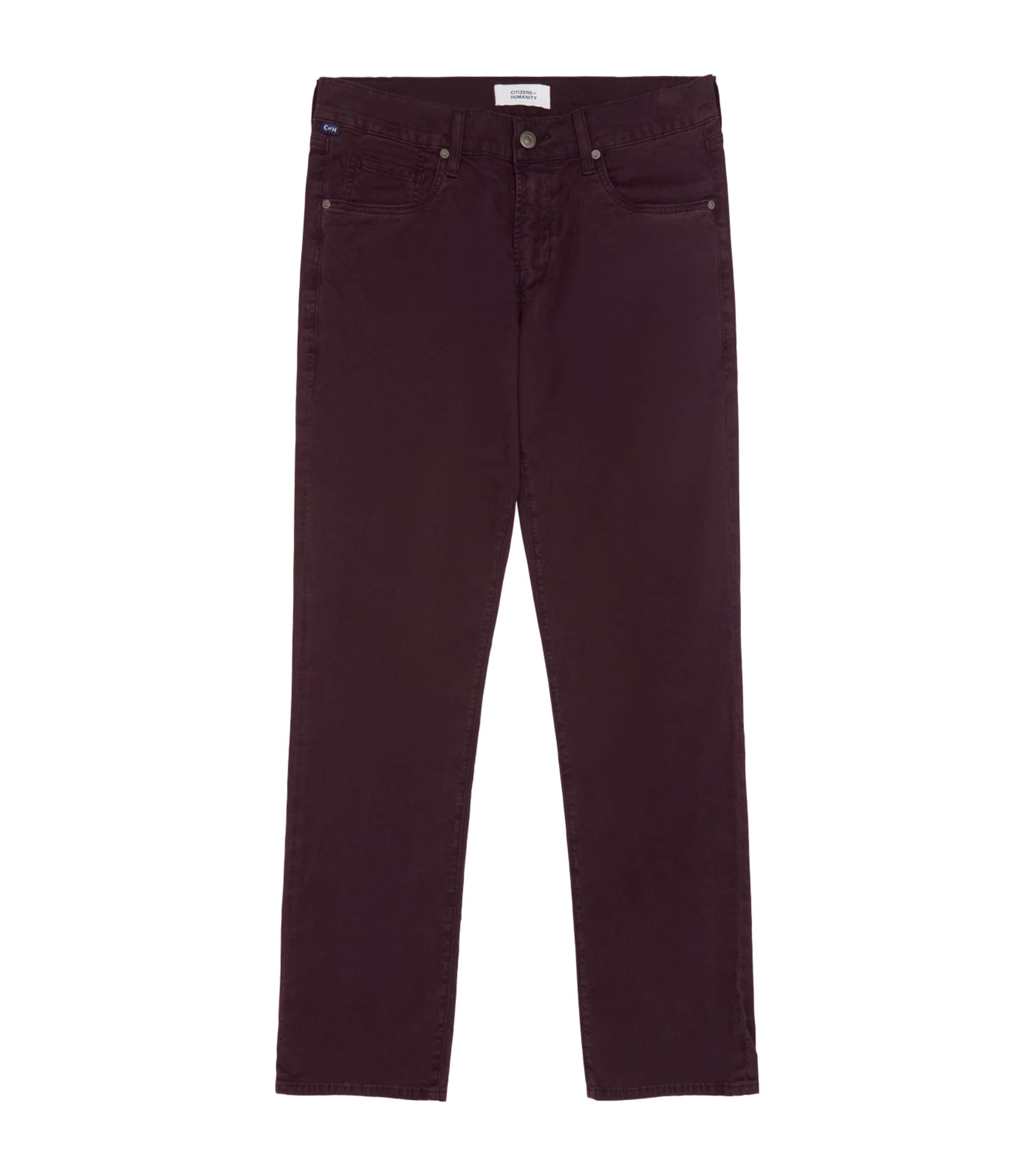 Citizens of Humanity Mens Gage Slim-Straight Jeans Burgundy Image 1