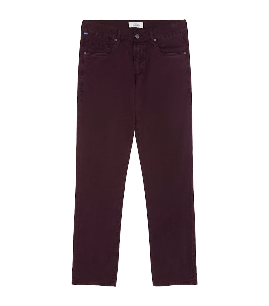 Citizens of Humanity Mens Gage Slim-Straight Jeans Burgundy Image 1