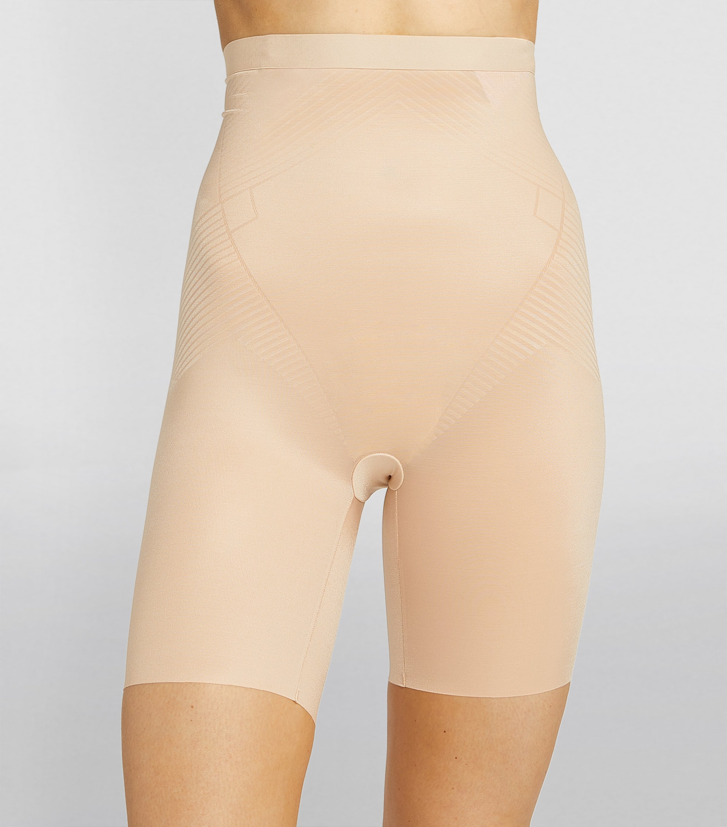 SPANXshape Invisible High-Waist Mid-Thigh Shorts - Medium Control CHAMPAGNE BEIGE Image 4