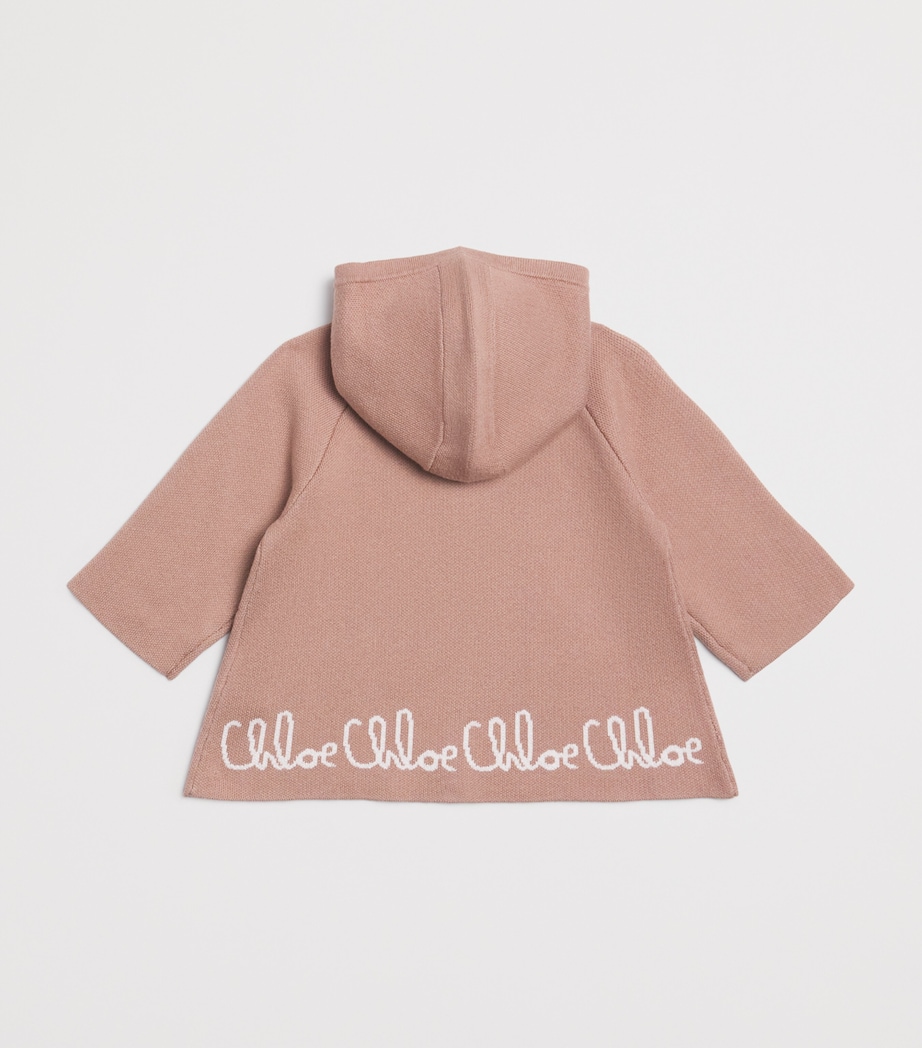 Cotton-Cashmere Cape Coat (6-18 Months) STONE Image 2