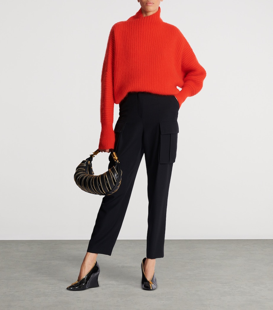 Mohair-Silk Rib-Knit Sweater 3CL ROUGE Image 4