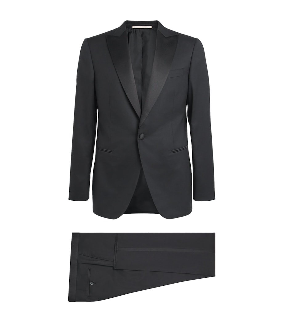Wool 2-Piece Vicenza Tuxedo Suit 20BLACK Image 1