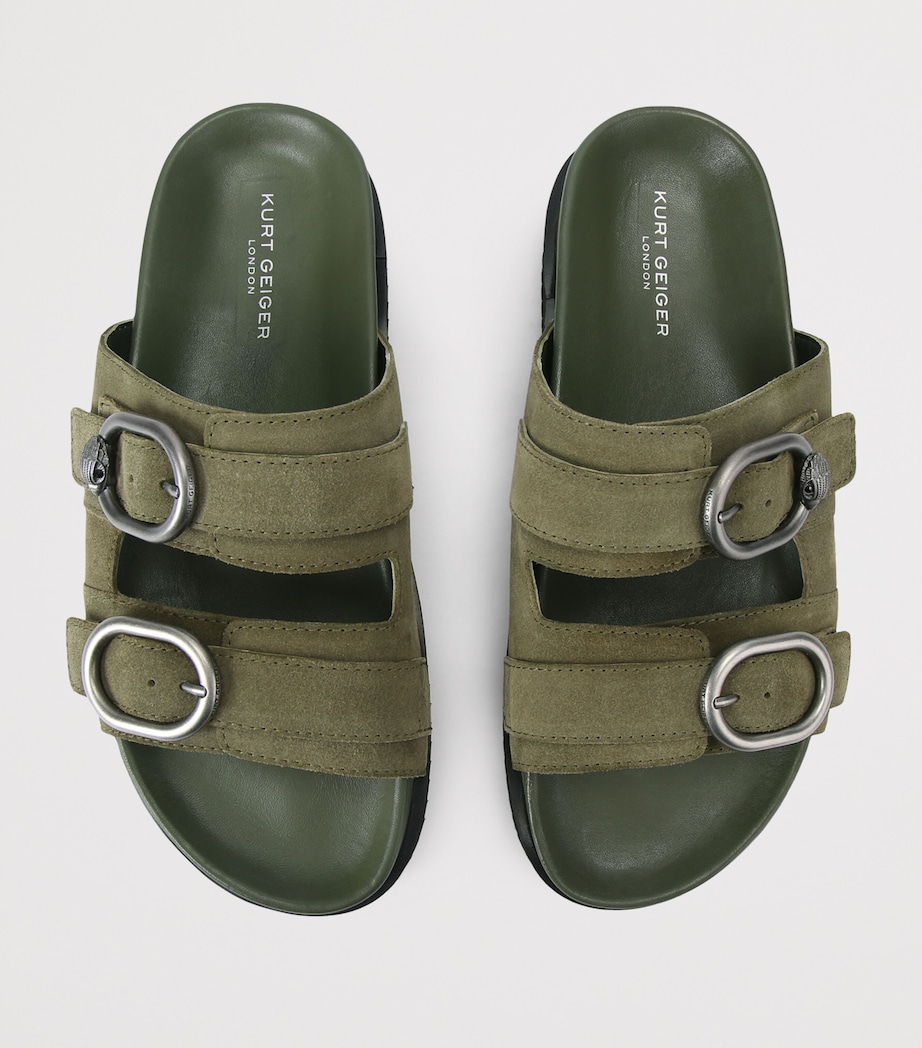 Kurt Geiger London Suede Bancroft Sandals Khaki Image 4