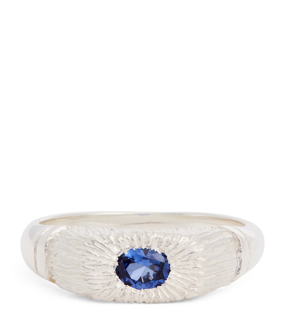 Sterling Silver and Sapphire Hand Me Down Ring SILVER (925) Image 1
