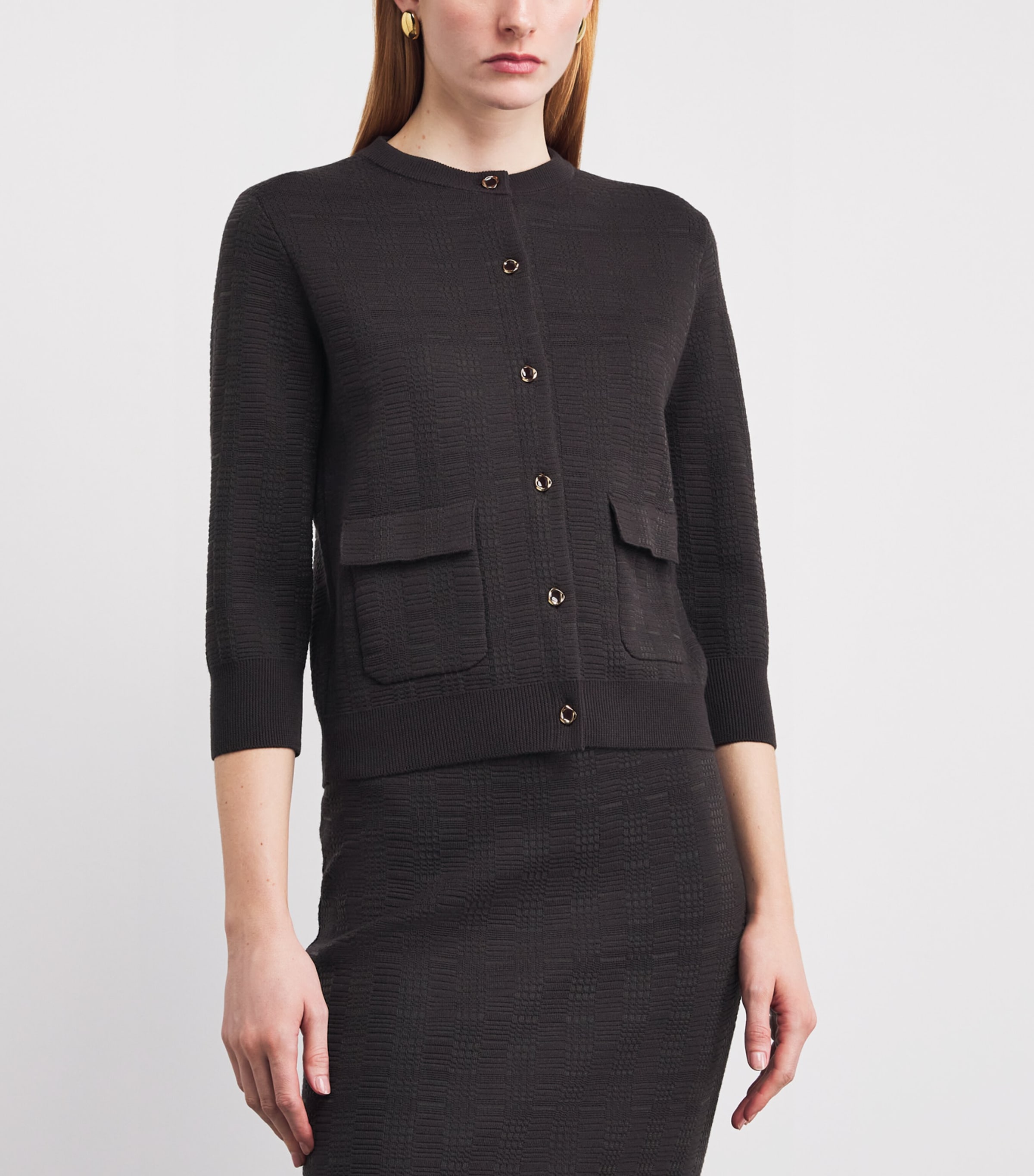 Wool-Blend Cardigan M70 BROWN - CHOCOLATE Image 3