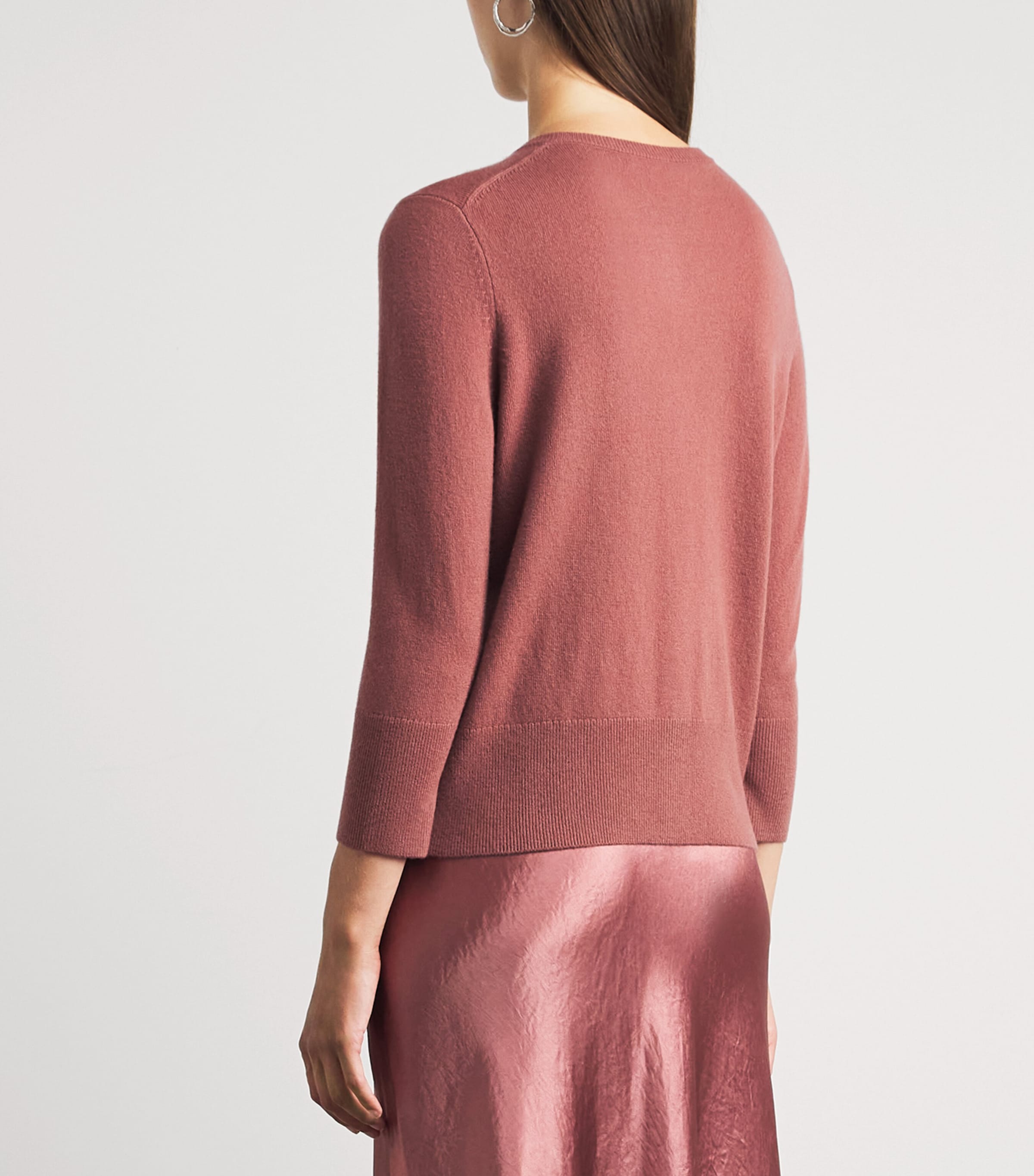 Vince Womens Wool-Blend Cardigan Rose Jam Image 5