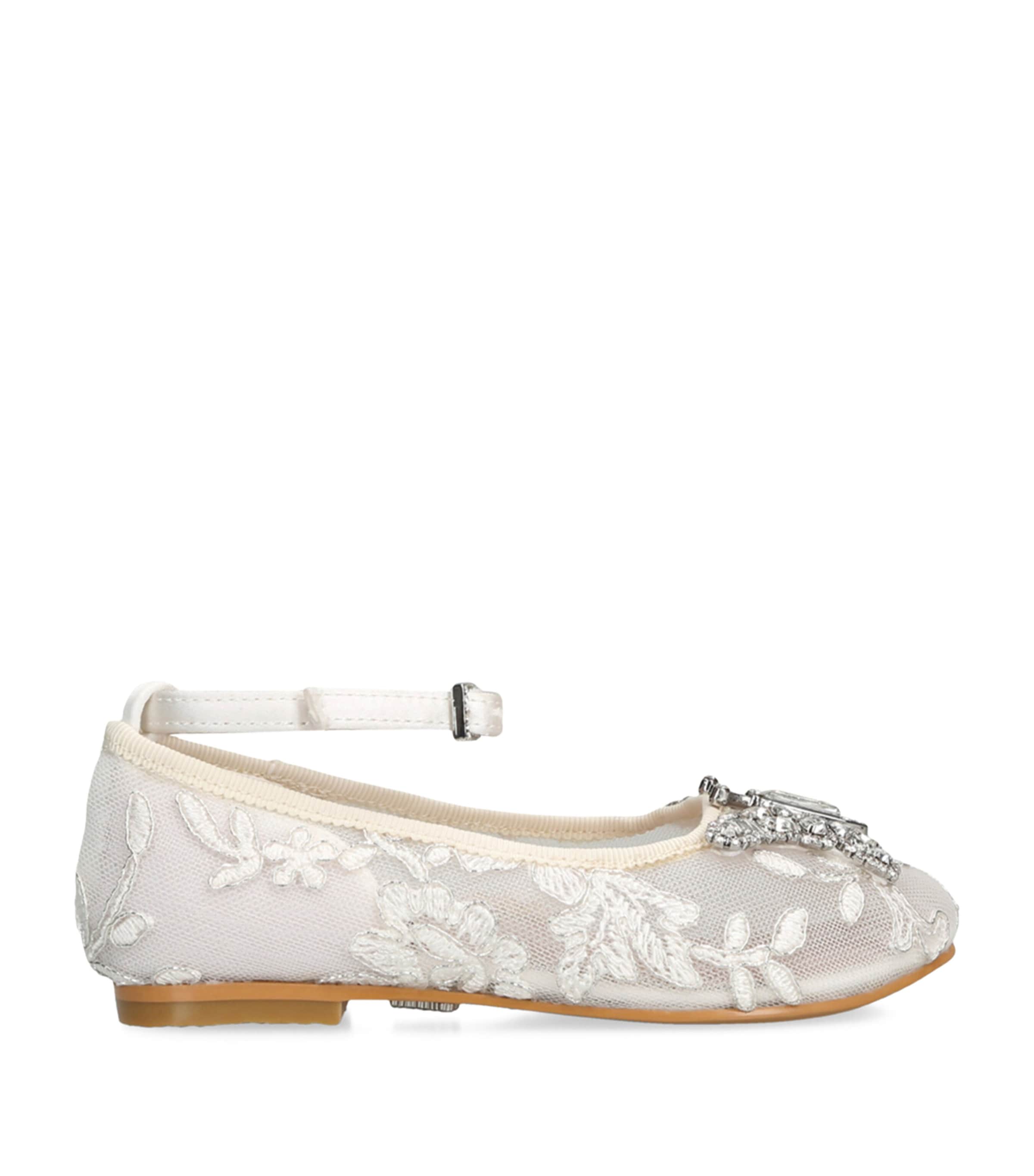 Aruna Seth Lace Angelina Ballet Flats In White
