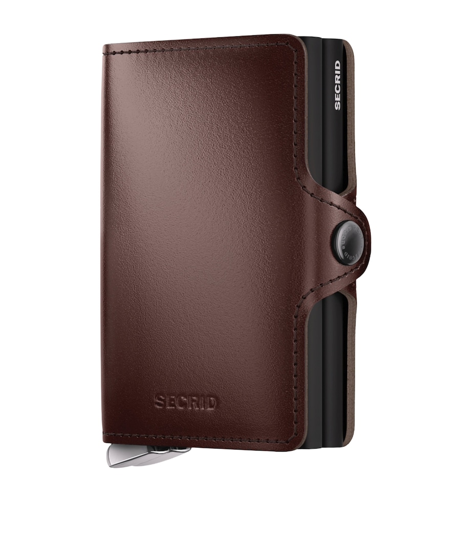 Leather Twinwallet DARK BROWN Image 1