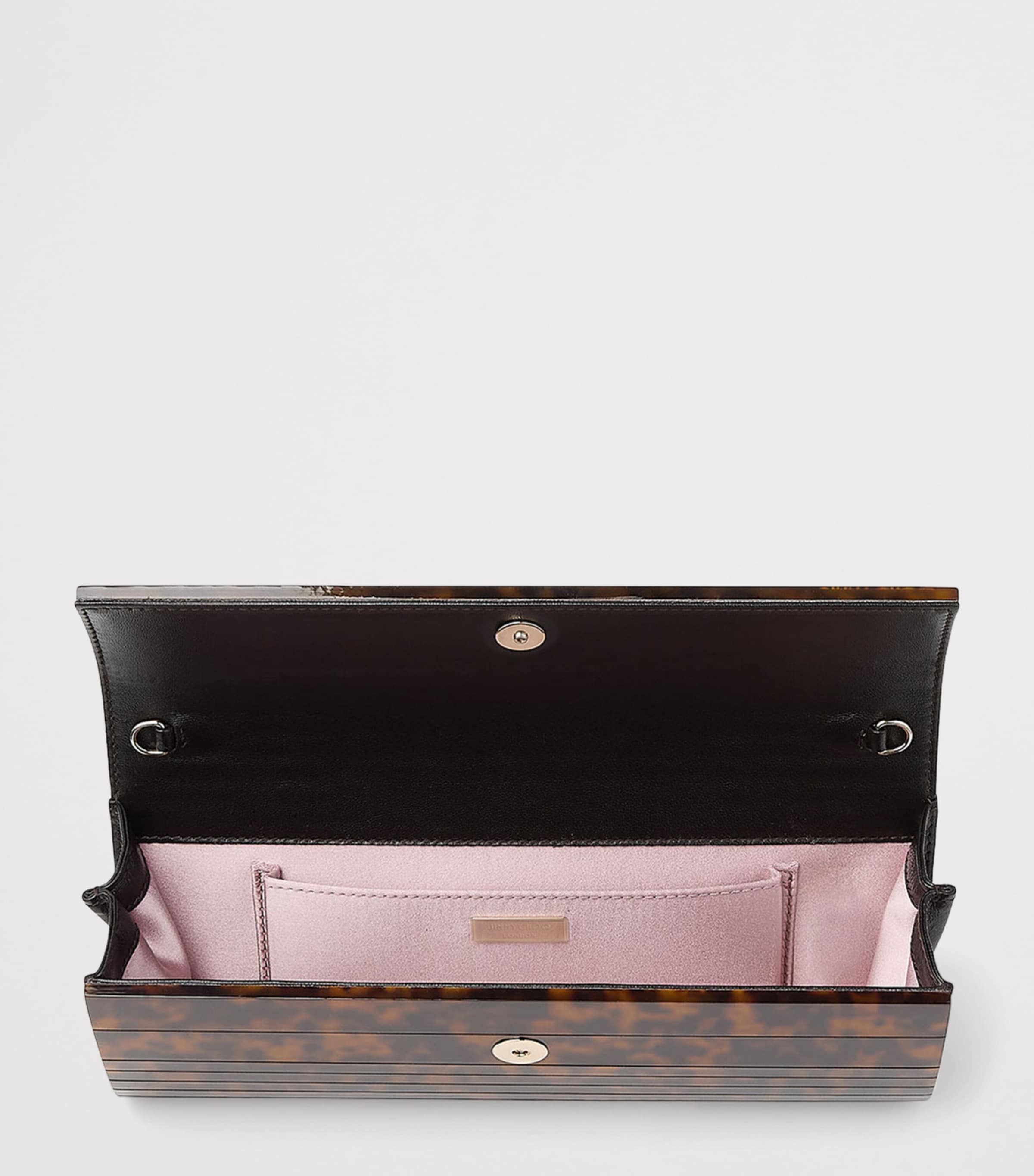 Jimmy Choo Sweetie Panelled Clutch Bag Tortoiseshell Image 4