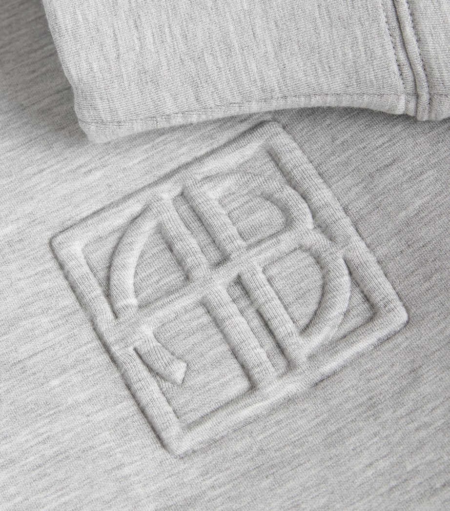 Heather Zip-Up Hoodie GREY Image 5