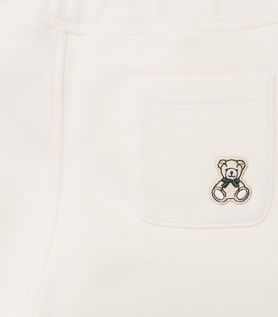 Harrods Cotton Logo Sweatpants (3-8 Years) Ivory Image 3