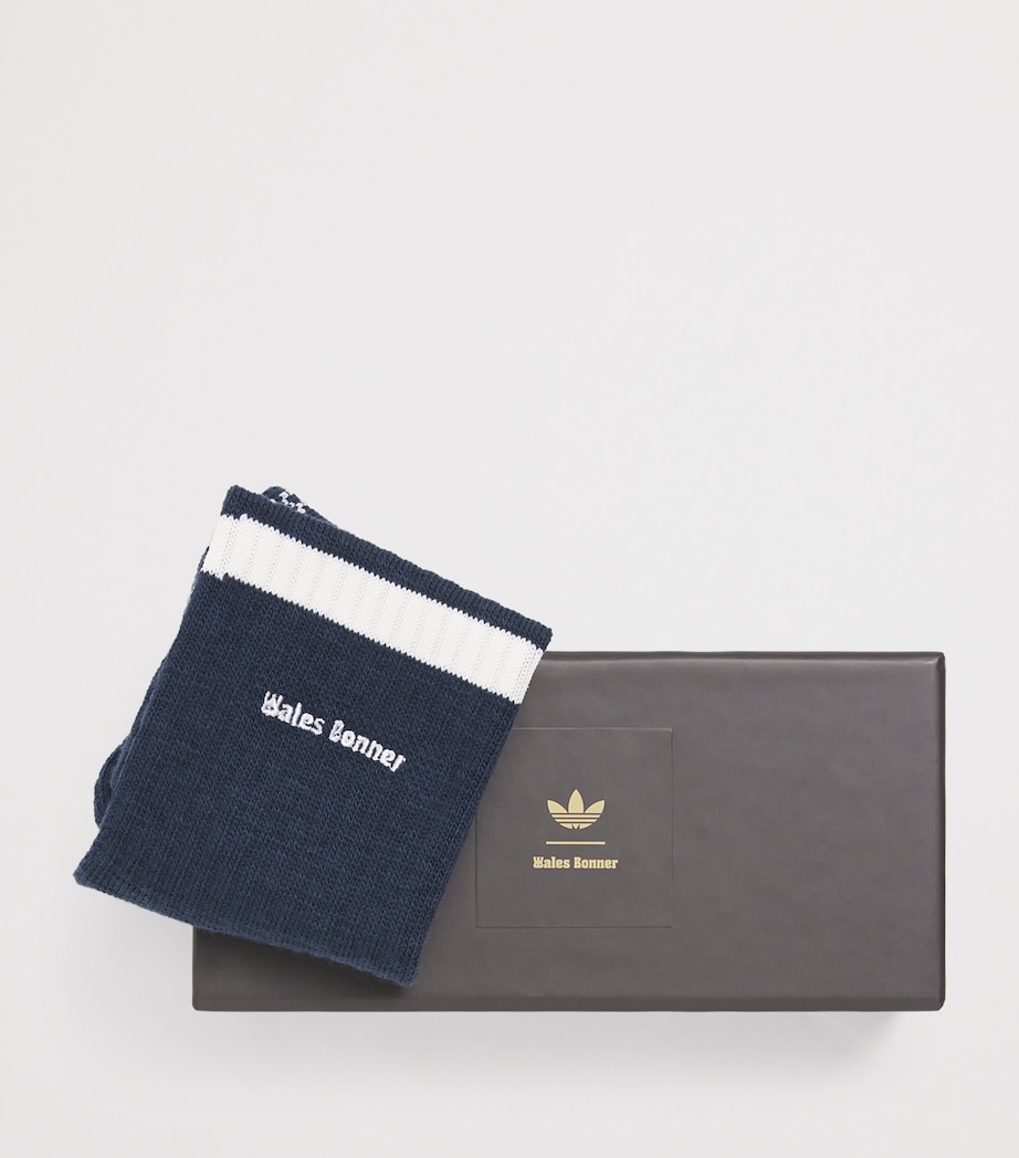 x Wales Bonner Stripe Socks (Pack of 2) NIGHTNAVY/CHALKWHITE Image 2